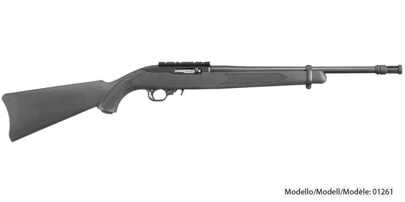 Halbautomat Ruger 10/22 Tactical, .22 LR, 16.12", MT1/2"-28, 10-rds, Black