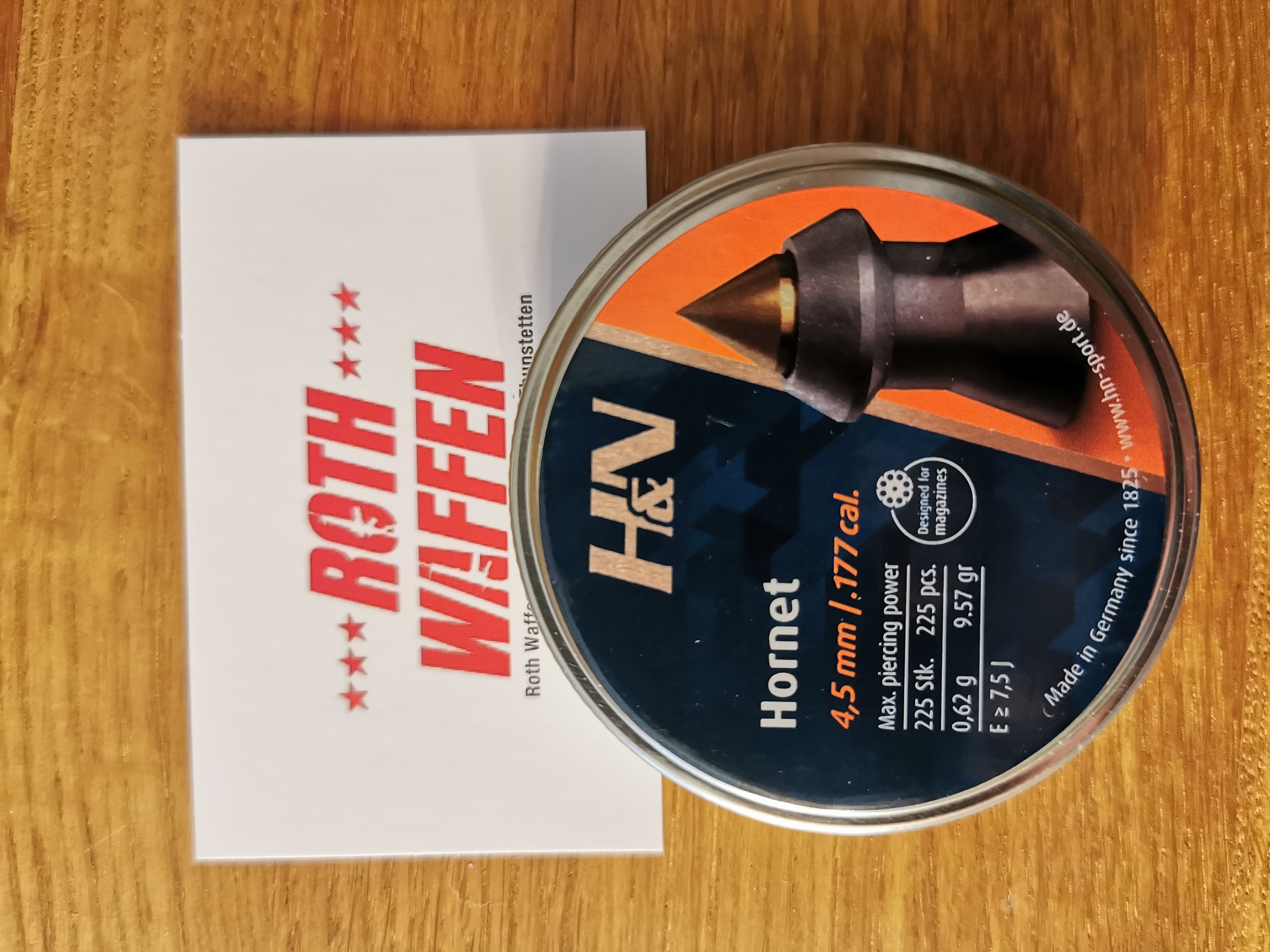 H & N Diabolo Hornet 4.50 mm, 225 Diabolos