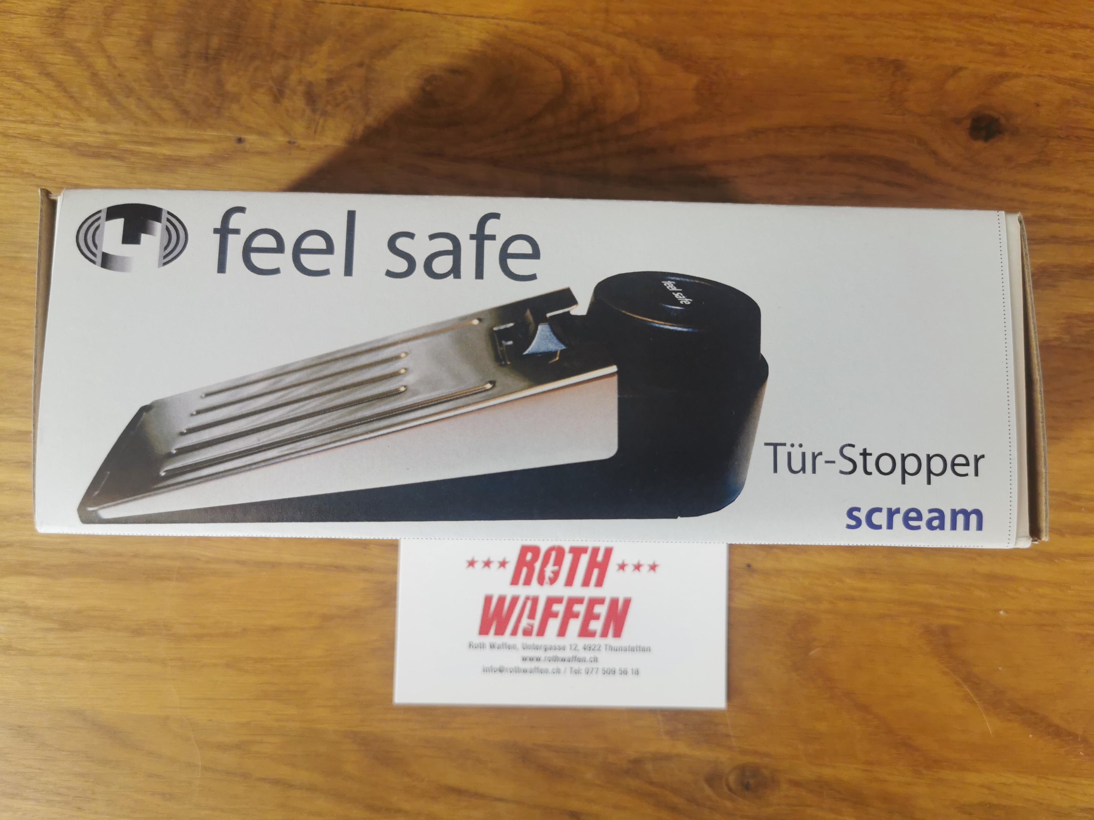 feel safe Scream, Tür Keil mit Alarm 140db (ohne Batterie)