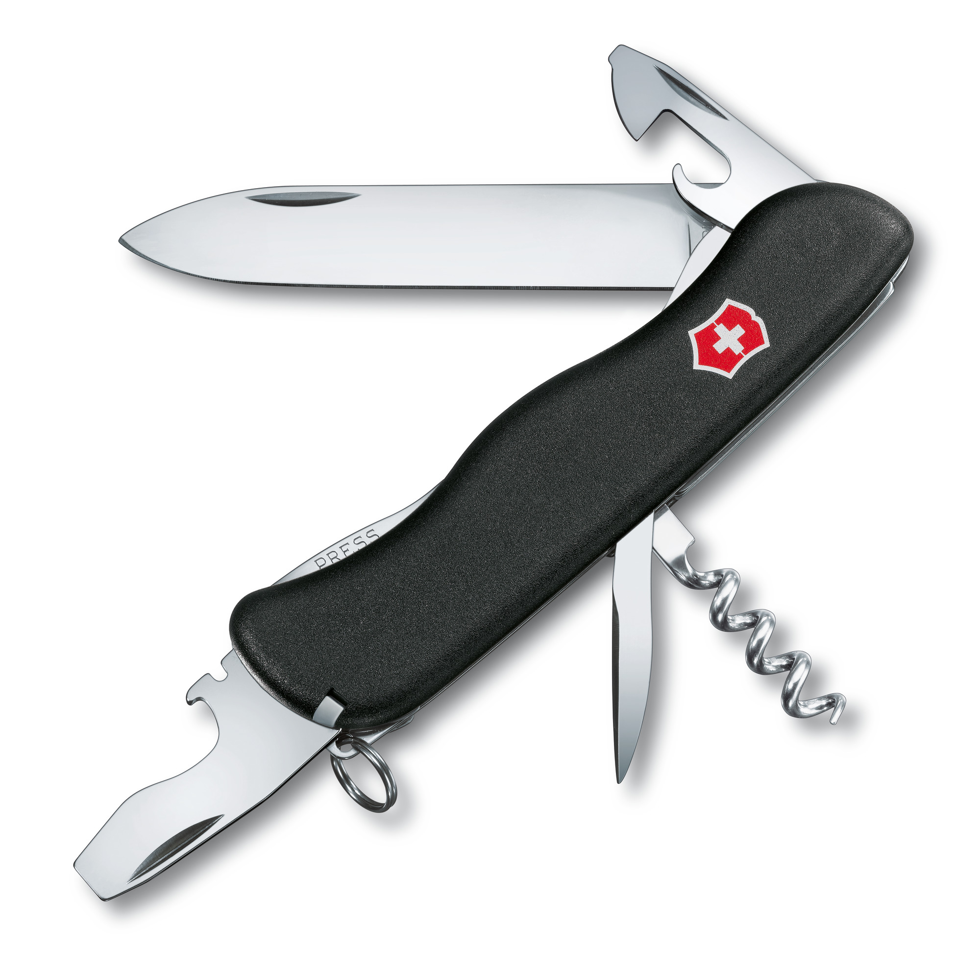 Victorinox Picknicker  – Schweizer Taschenmesser für Outdoor & Picknick, Farbe Schwarz