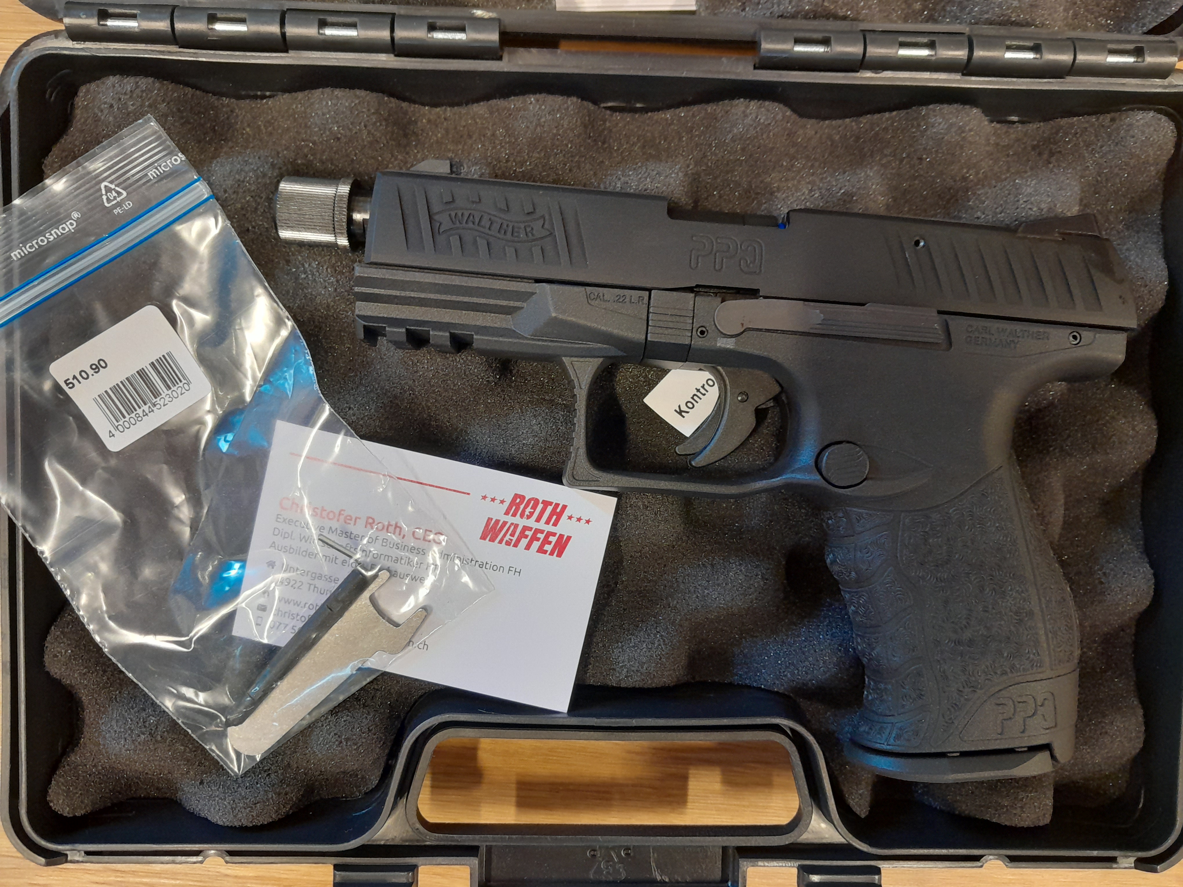 Walther PPQ M2 Kal. .22 LR Pistole 4,6", Tactical mit 1/2X28TPI Gewinde