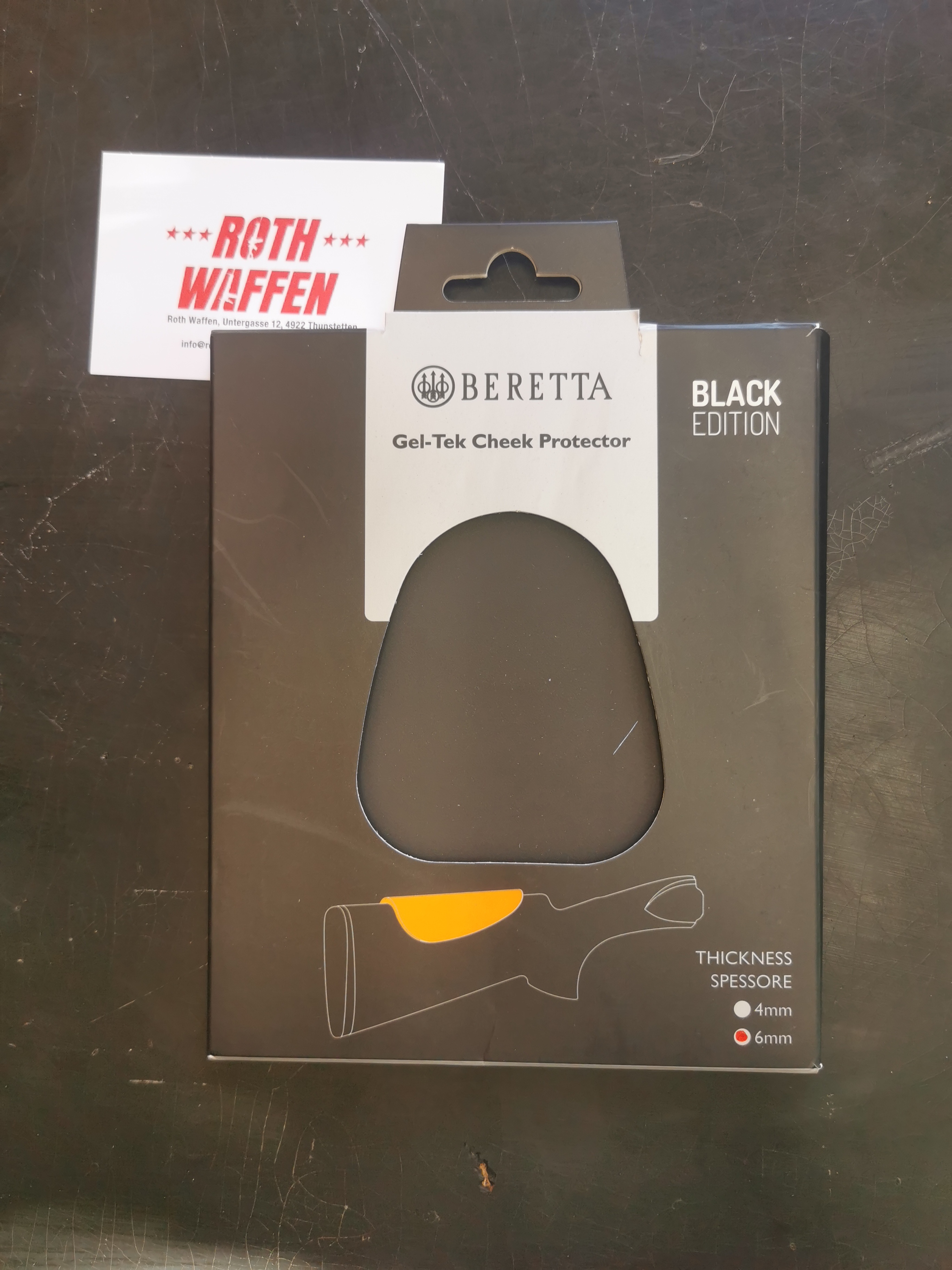 Beretta Gel-Tek-Wangenschutz 6 mm/ Beretta, Gel Tek Cheek Protector Black Edition, 6mm