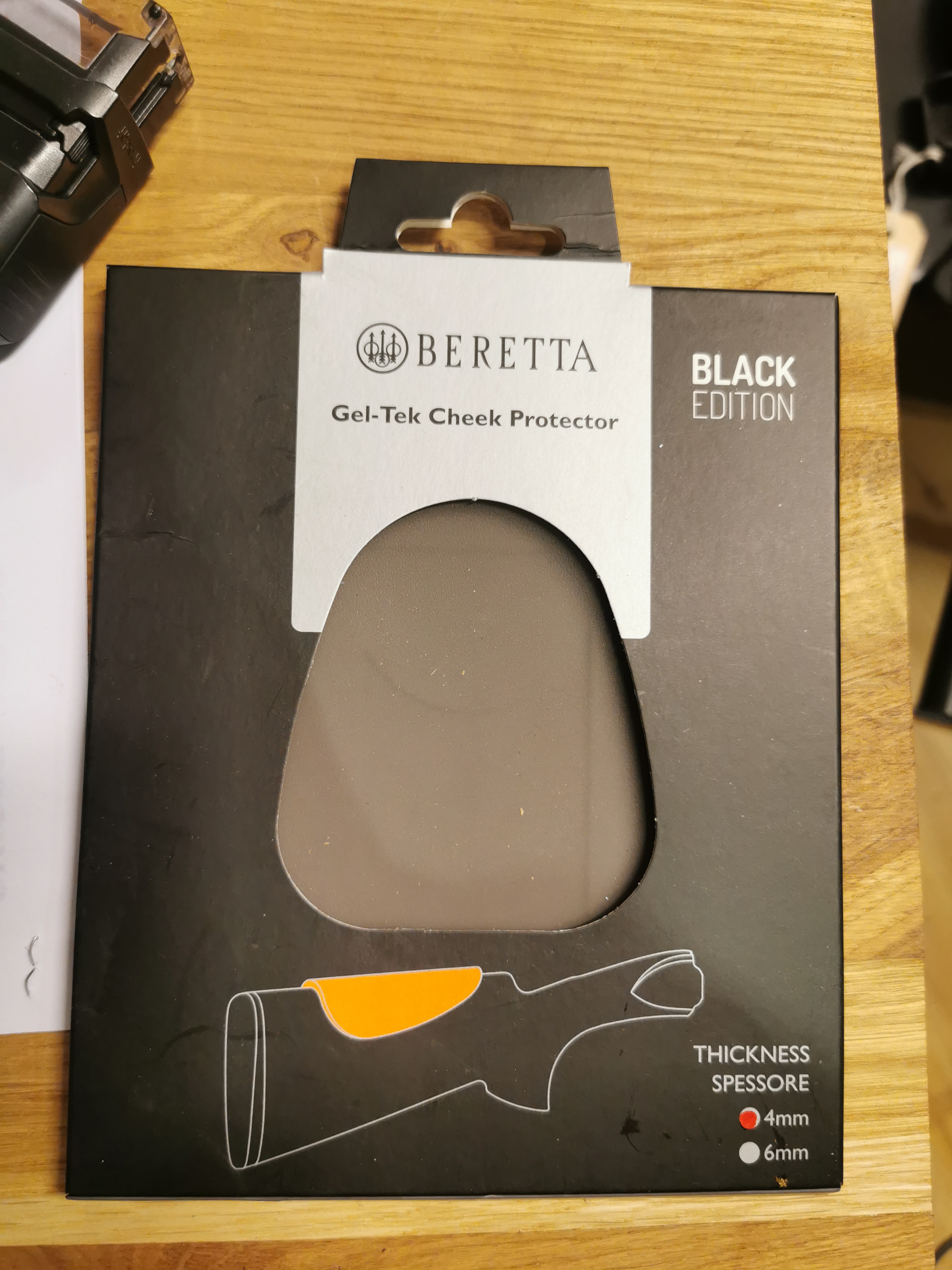 Beretta Gel-Tek-Wangenschutz 4mm/ Beretta, Gel Tek Cheek Protector Black Edition, 4mm (thin)