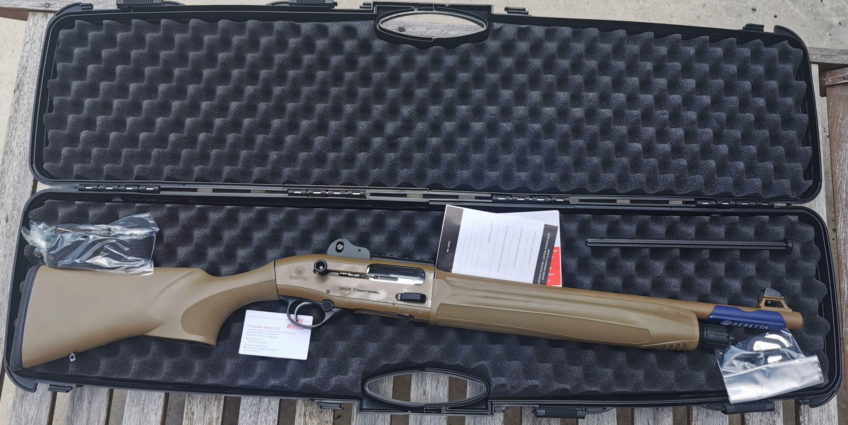 Selbstladeflinte Beretta 1301 Tactical Gen 1 FDE 12/76, 47 cm, Fixchoke