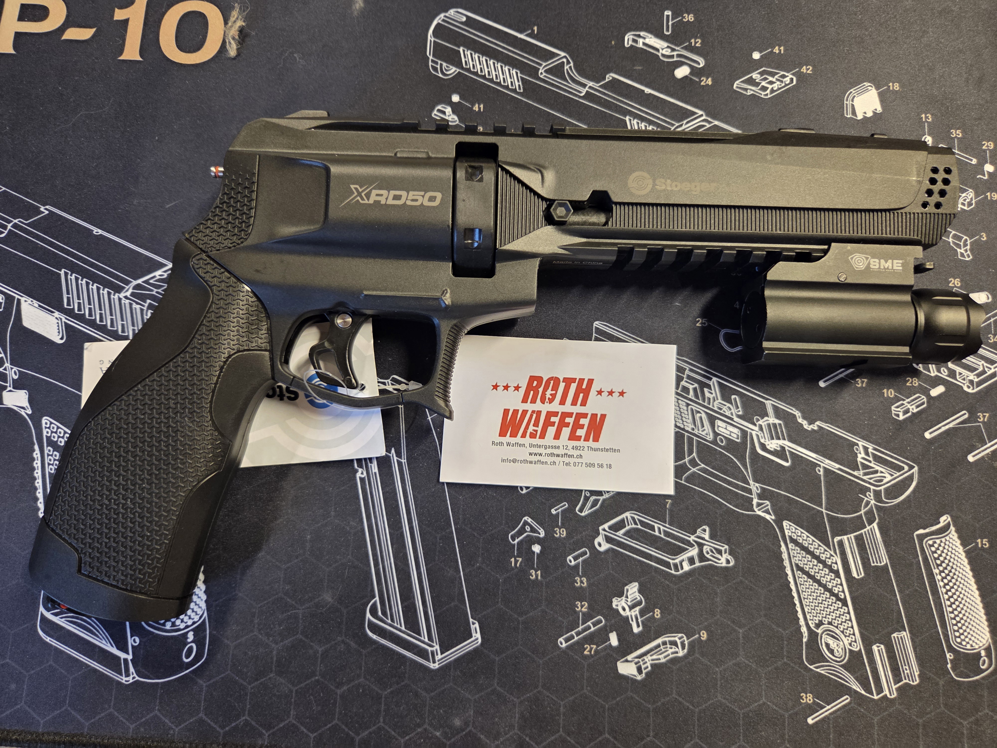 Set Stoeger Revolver XRD50 inkl SME WL Pistolen Lampe 