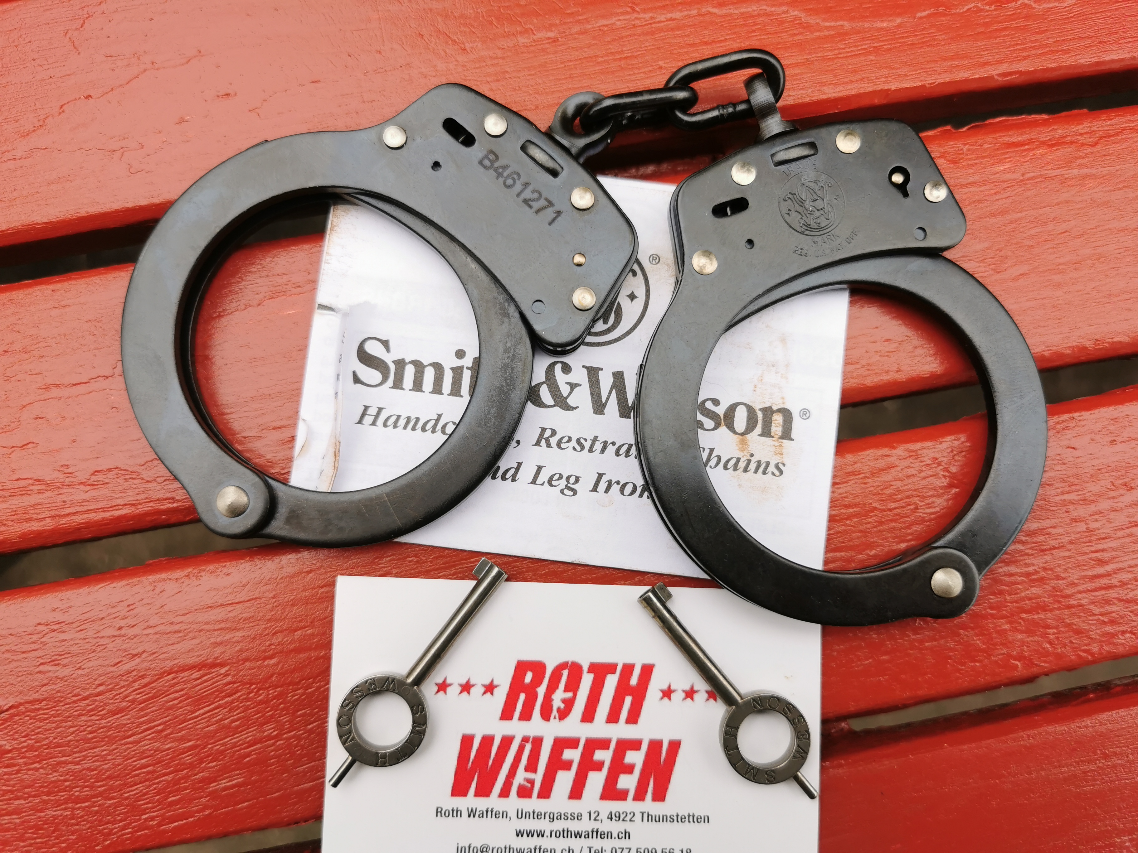 Handschellen S & W Mod. 100 blue