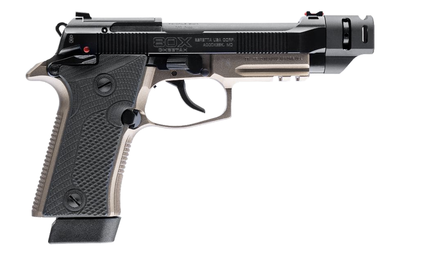 Pistole 80X Cheetah Tactical Special Edition Kaliber .380 Auto, SA/DA, MT1/2"x28, 15-rds, Black & Bronze 