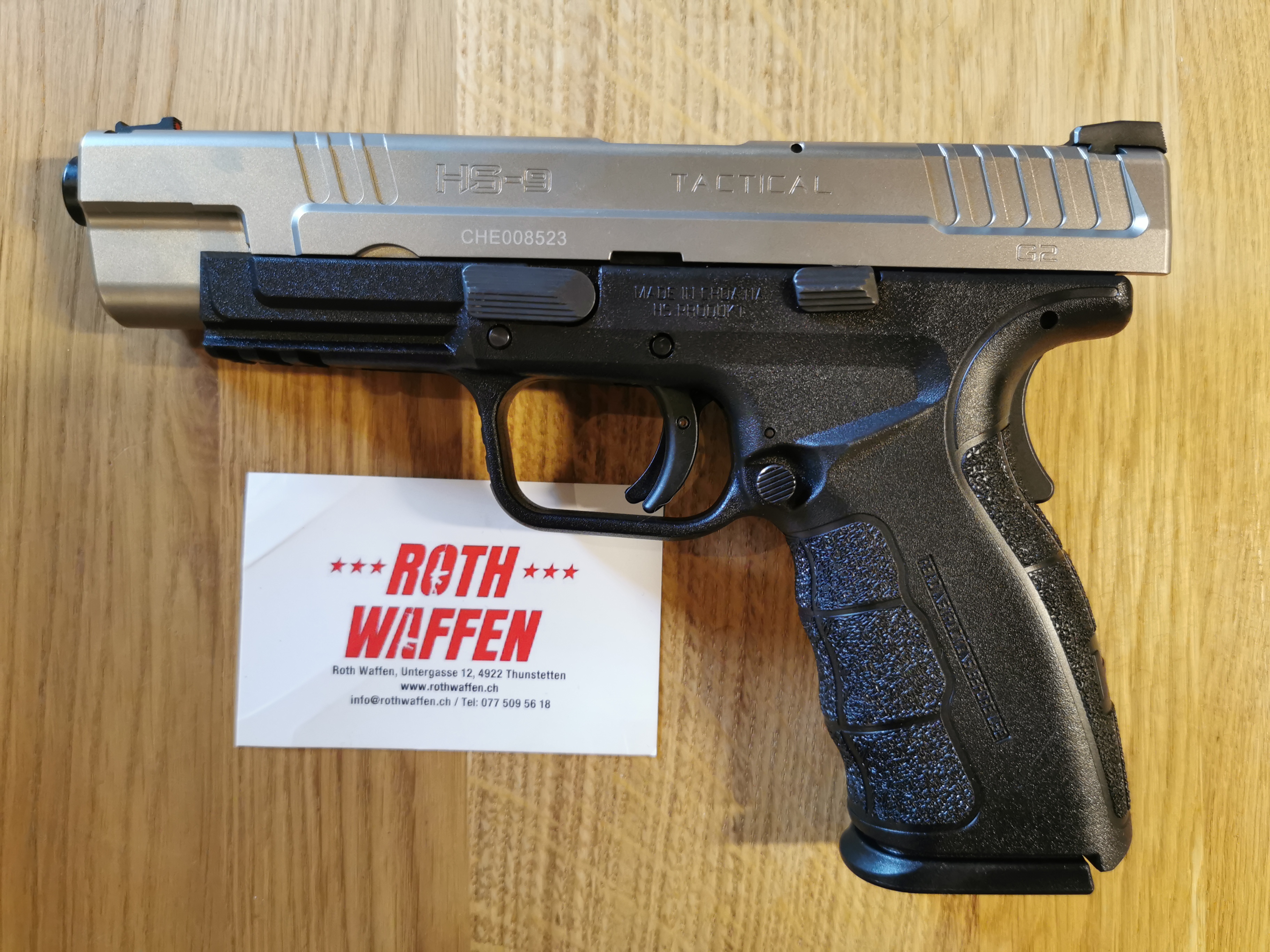 Pistole  HS-9 G2 Tactical 5.0 SS 9 mm Para, 16 Schuss