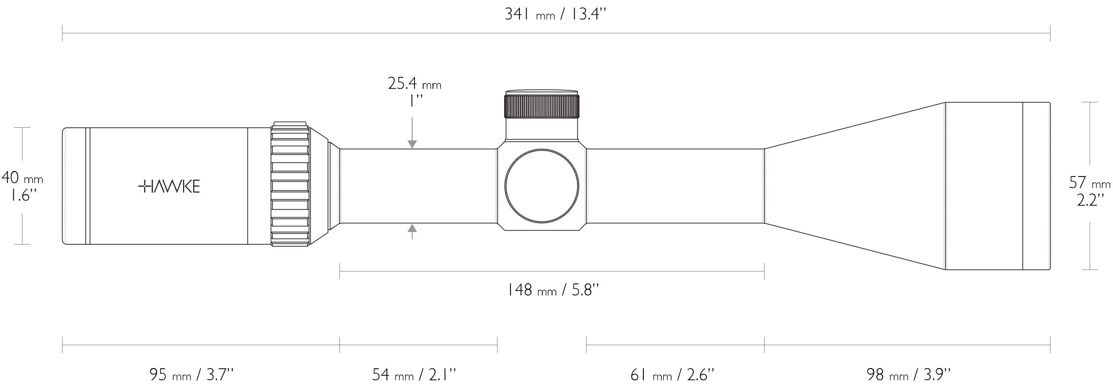 Hawke Vantage 4-12x50, 1", IR L4A Dot