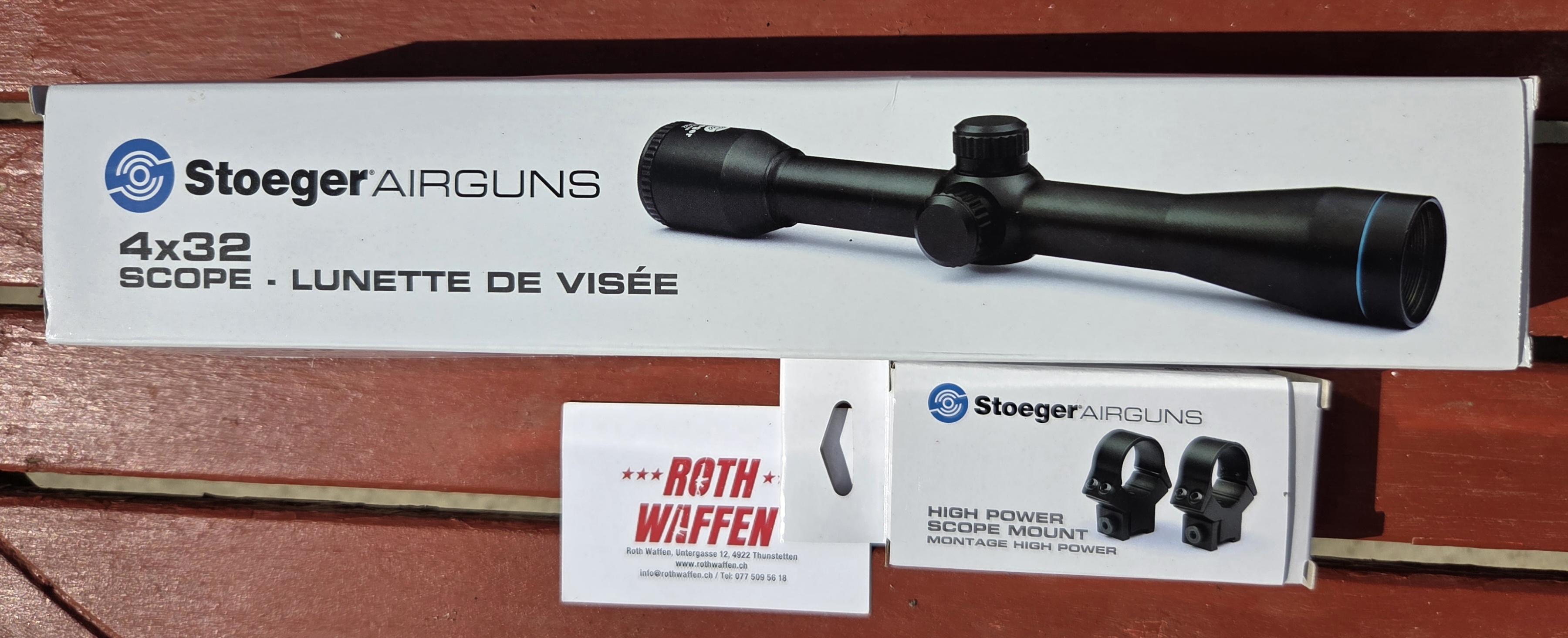 Stoeger Zielfernrohr 4x32 für Luftgewehre inkl. Montageringe
