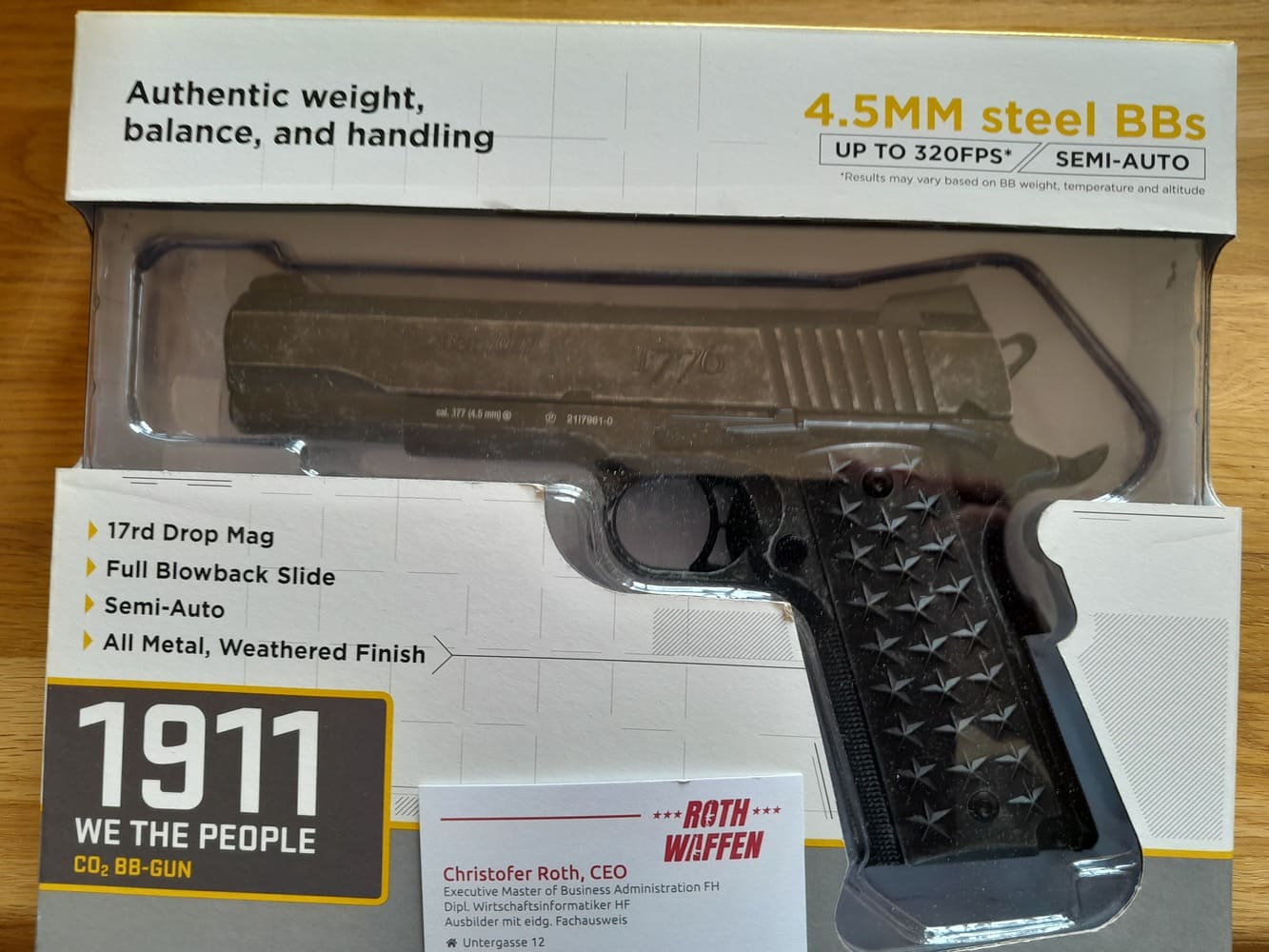  CO-2 Pistole Sig Sauer 1911 Kaliber .177 BB’s We the people