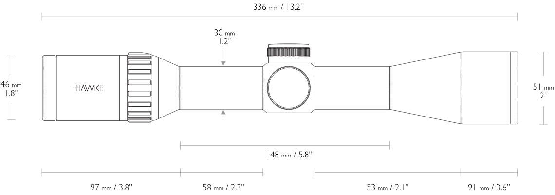 Hawke Endurance WA 1.5-6x44, 30mm, IR L4A Dot