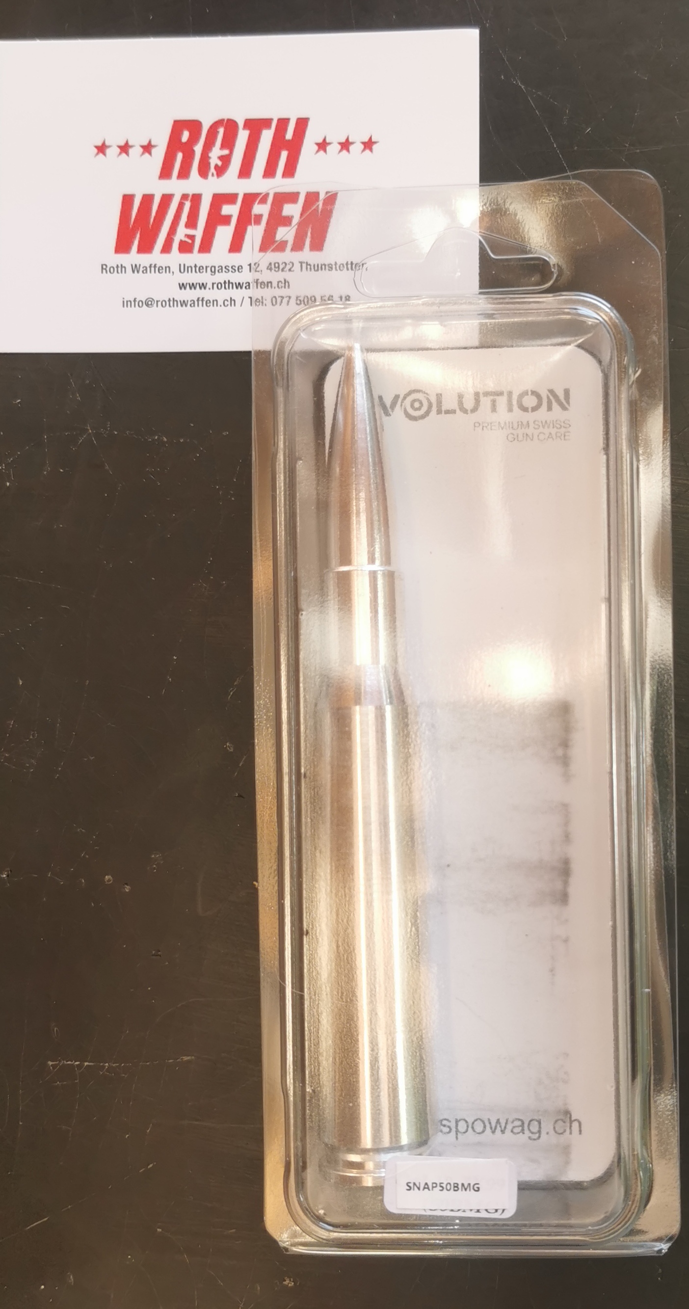 Puffer-Patronen Alu Kal. .50 BMG, 12,7X99, 1 Stück, silber, von EVOLUTION