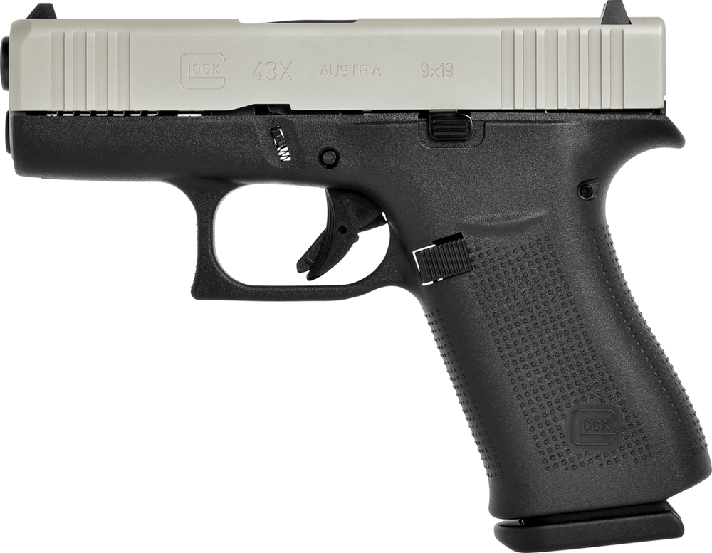 Pistole, Glock Mod. 43X silver slide, Kal. 9x19