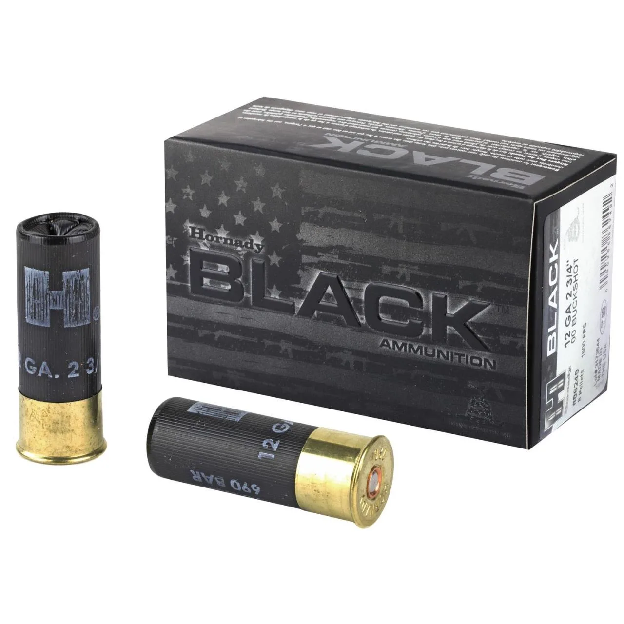 MUNITION HORNADY BLACK 12/70 Grösse 00 BUCKSHOT (10)