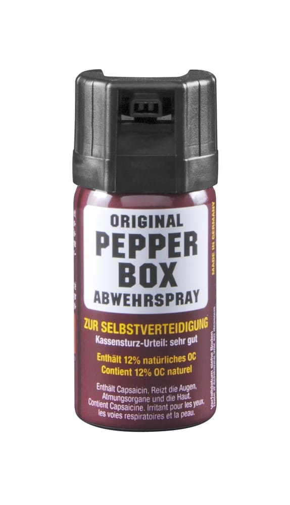 Pepper-Box klein, 40 ml mit Nebel, Kassensturz-Urteil : Sehr gut!