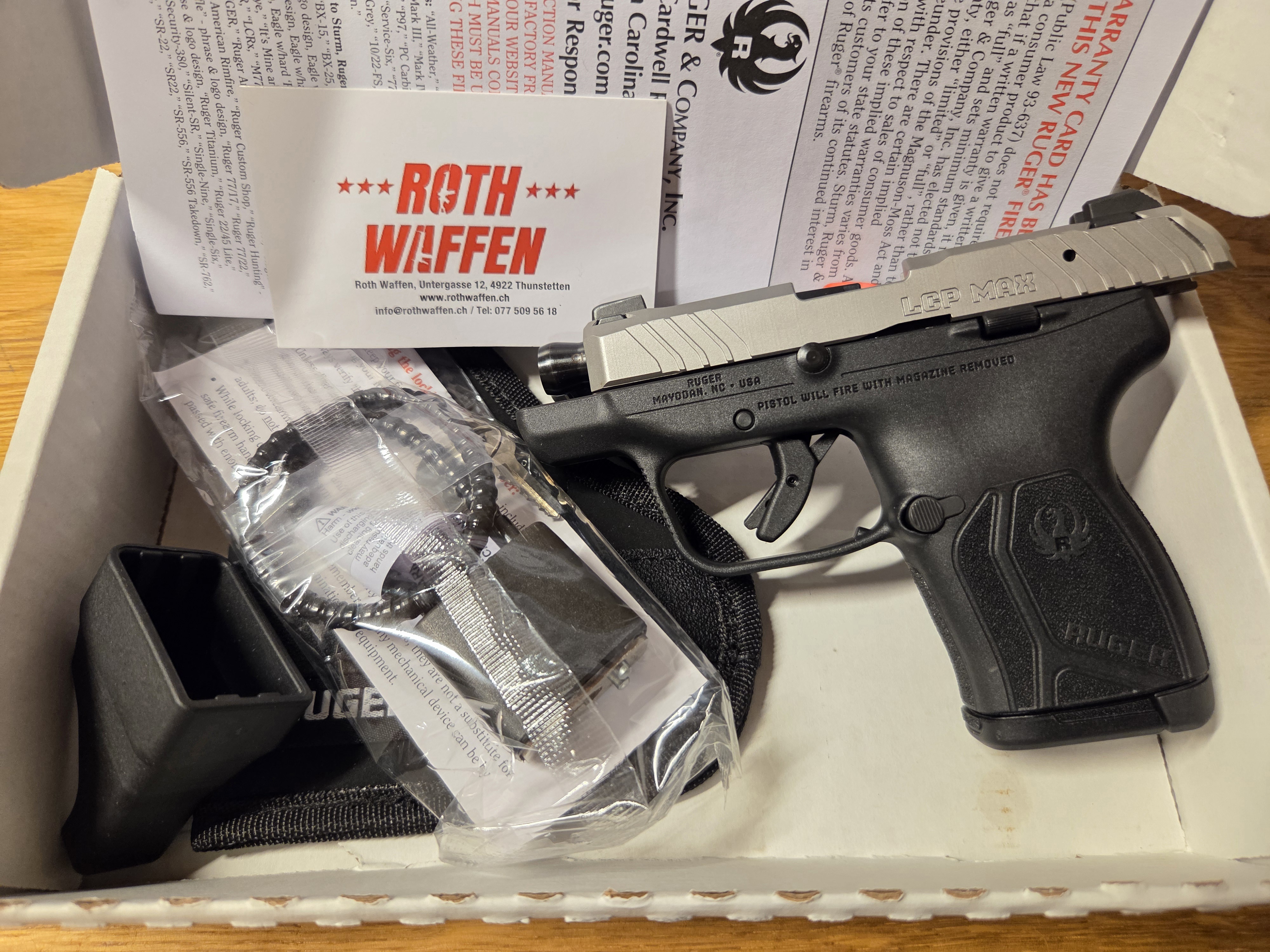 LCP MAX, .380 Auto, 2.80", 10-rds, Matte Stainless 