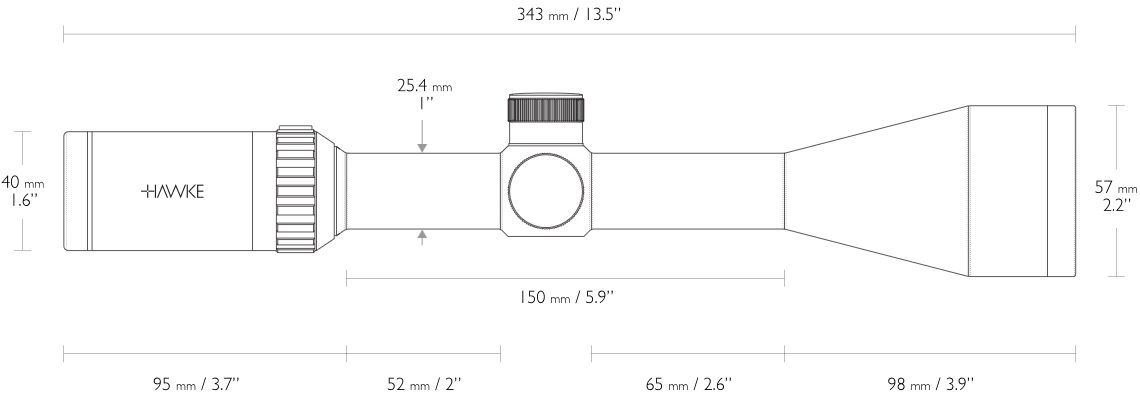 Hawke Vantage 3-9X50, 1" 30/30 (Wire)