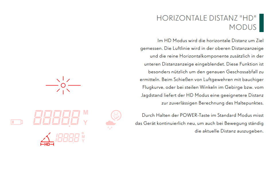 Hawke Endurance Laser Range Finder 1500m, Hunt mode | Rain | Yds/m mode | IPX7 WR