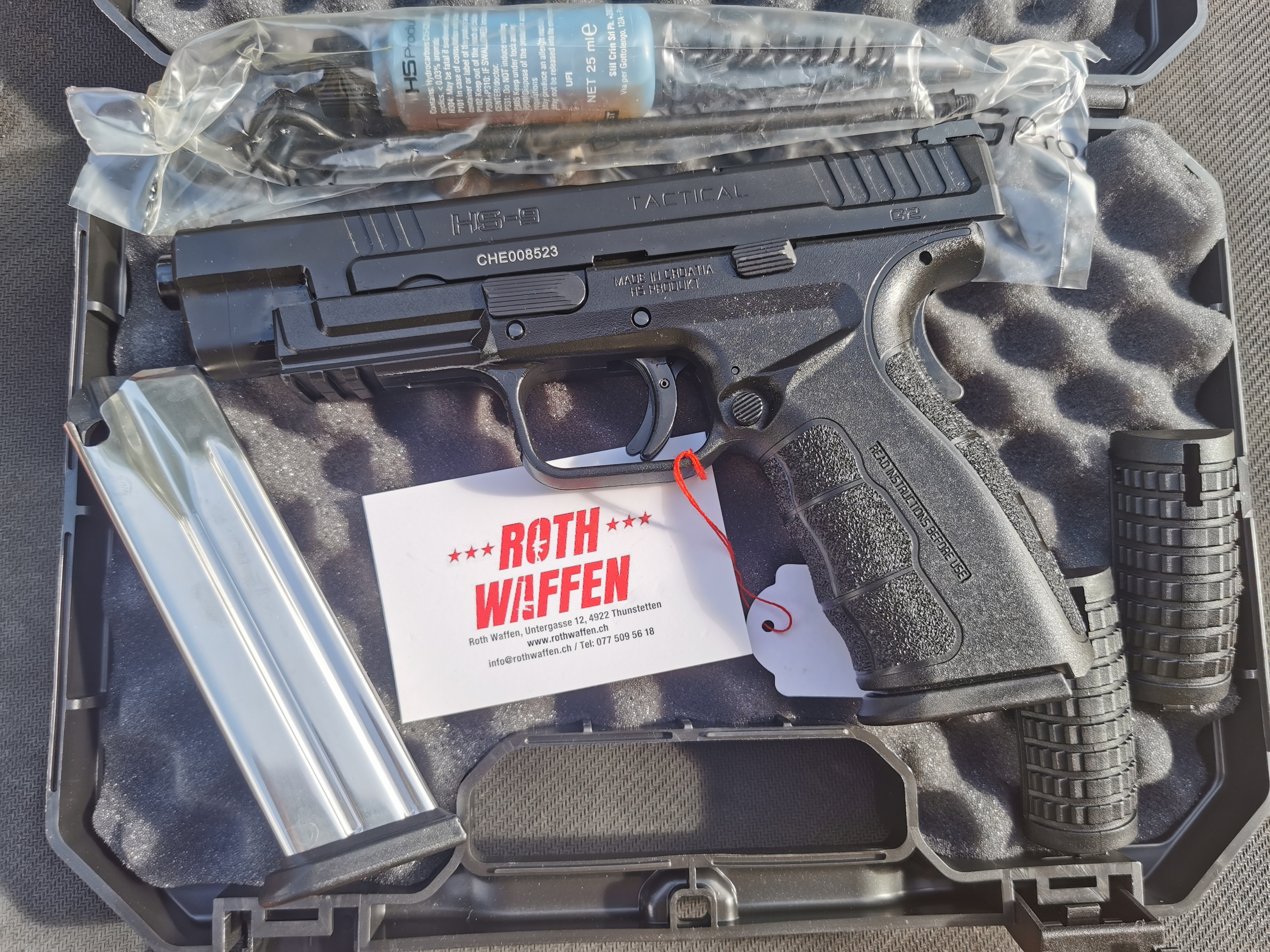 Pistole HS-9 G2 Tactical 5.0 9 mm Para, 16 Schuss