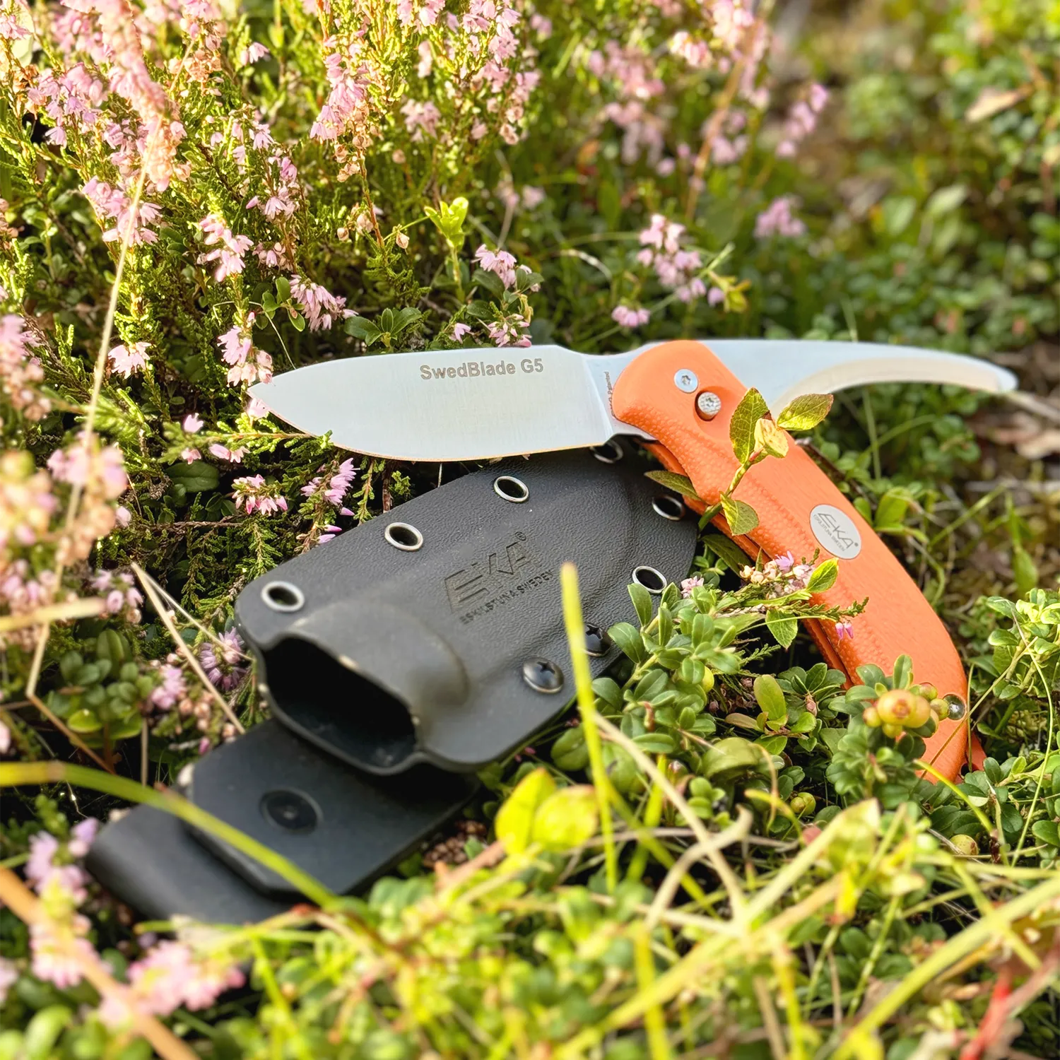 EKA SwedBlade G5 Orange, Steel, mit Etui / avec etui 