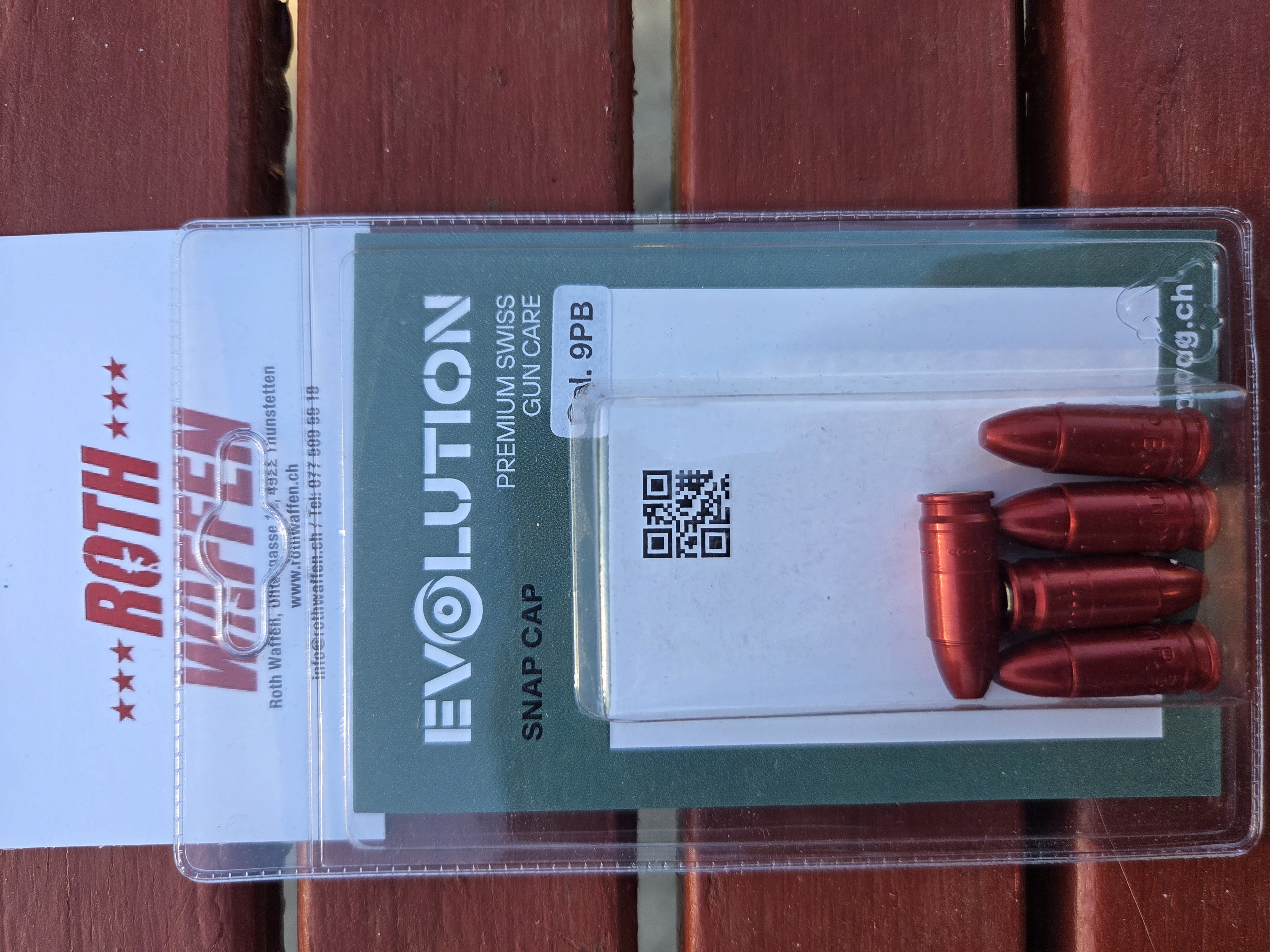 Puffer-Patronen Alu Kal. 9mm Para, 5 Stück rot eloxiert von EVOLUTION
