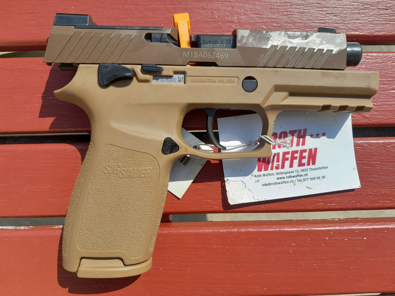 SIG Sauer Pistole P320 M18, 9mm Para, 17 Schuss, Coyote