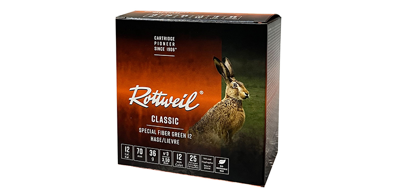 Schrottmunition Rottweil Hase, Kaliber  12/70, 3.5 mm (No 3), 12mm, 36g 