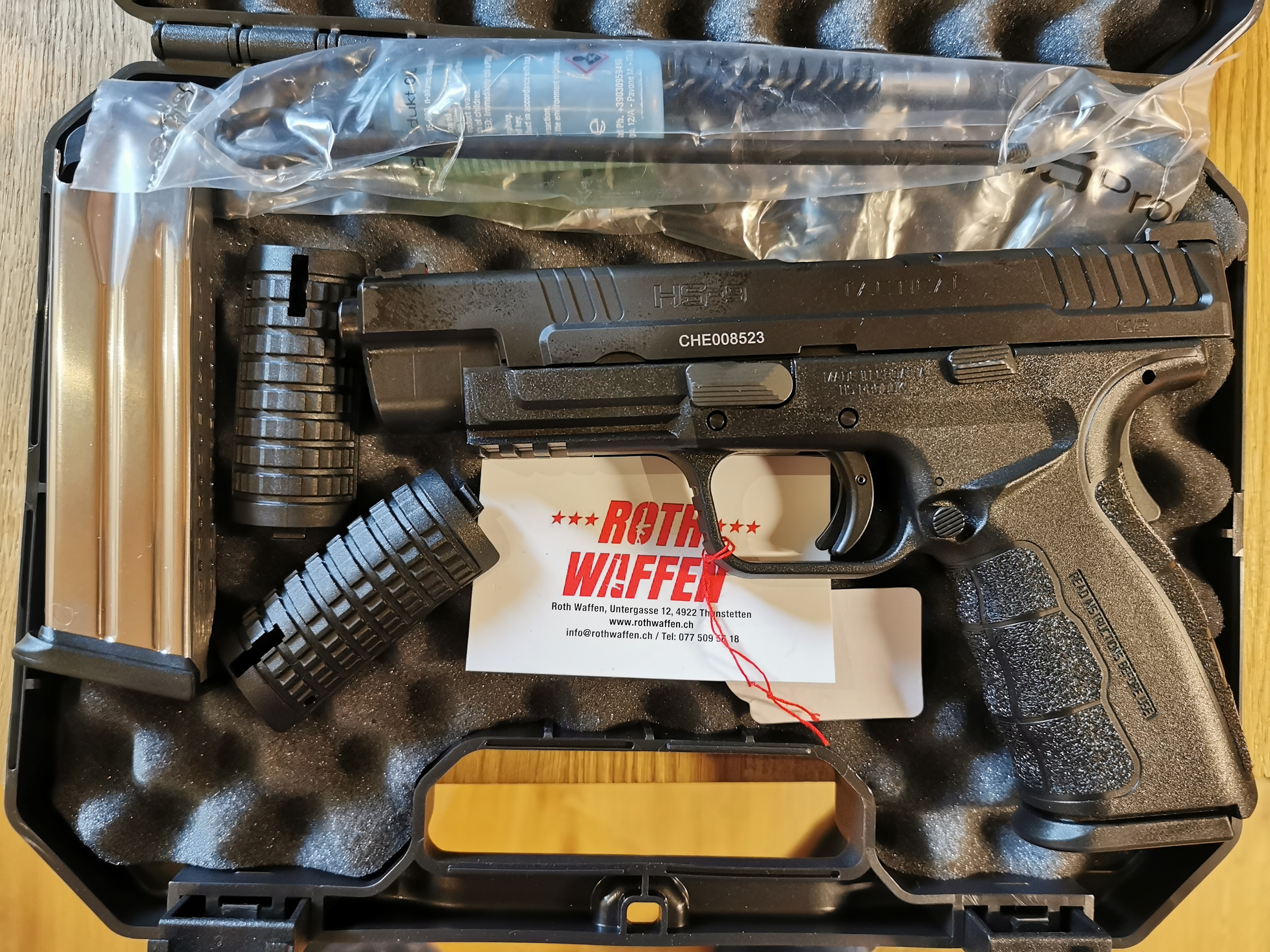 Pistole HS-9 G2 Tactical 5.0 9 mm Para, 16 Schuss