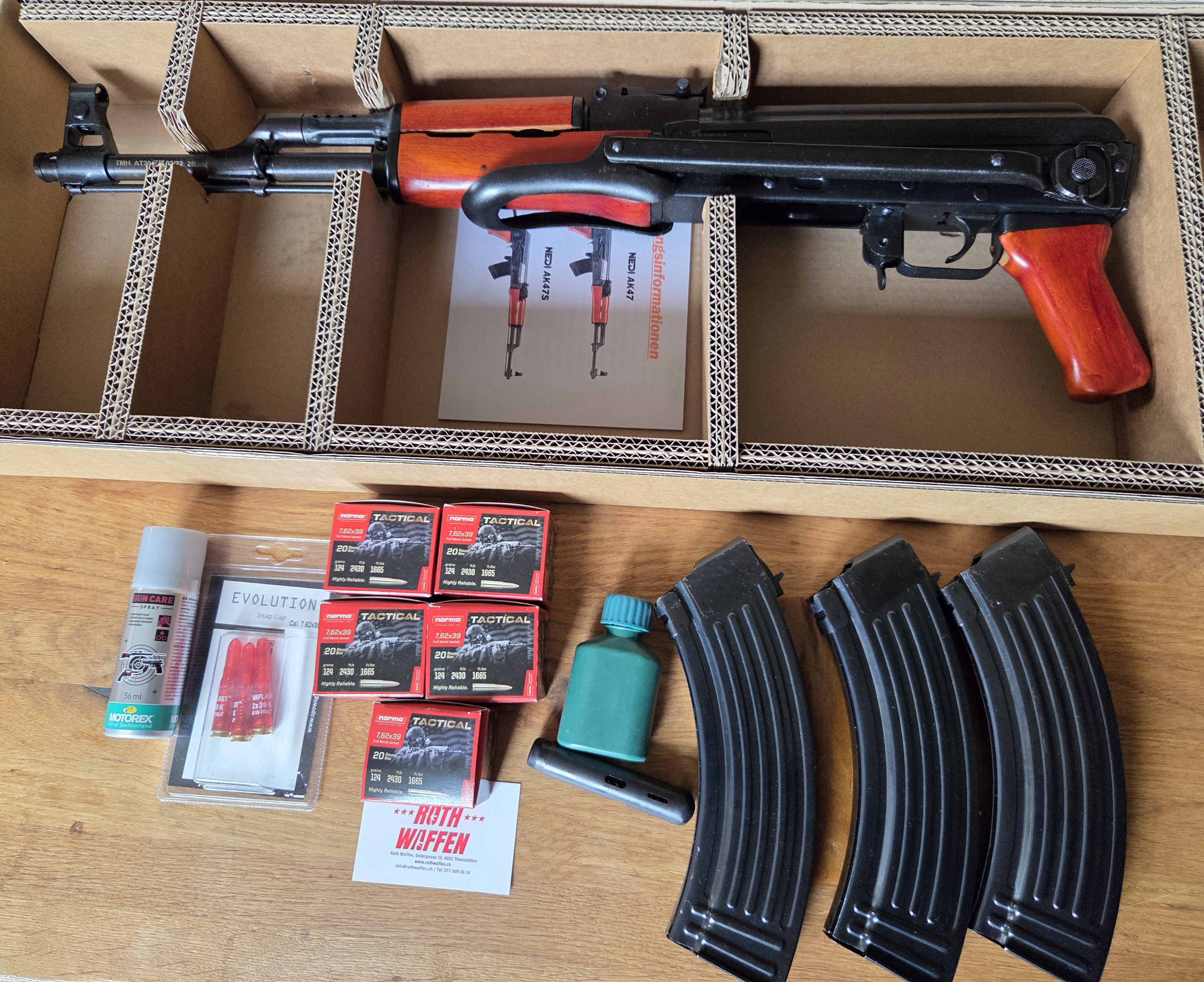 SPEZIALANGEBOT AK-47 S SET inkl 100 Schuss Munition und diveres Zubehör