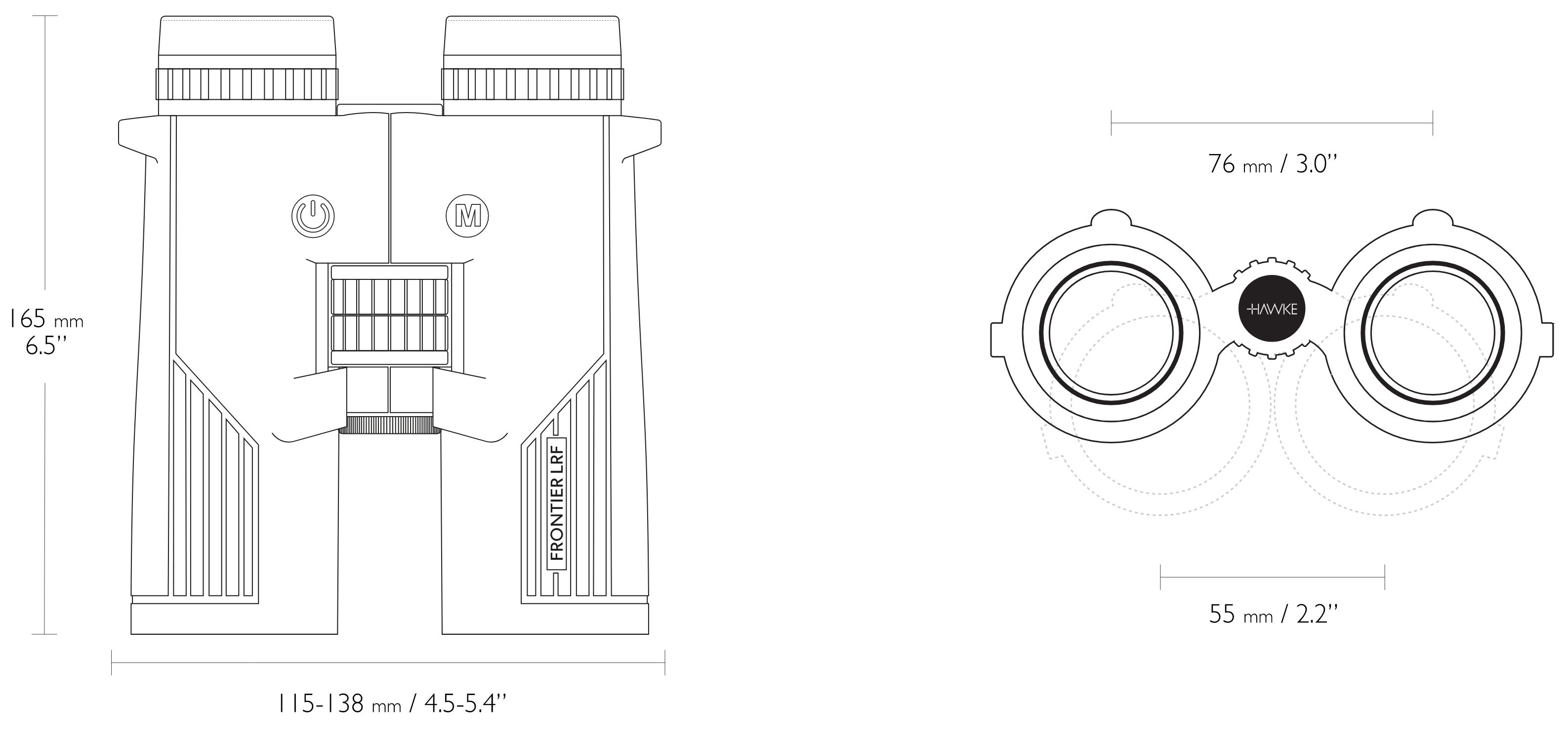 Hawke Frontier LRF 8x42 bis 1800m, OLED Phase correcet