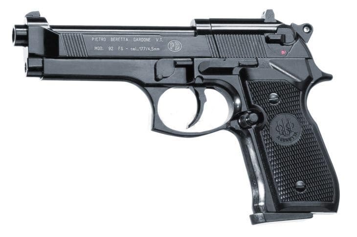 Beretta 92 CO/2 Pistole, schwarz, 5″ Kal. 4,5mm Diabolo