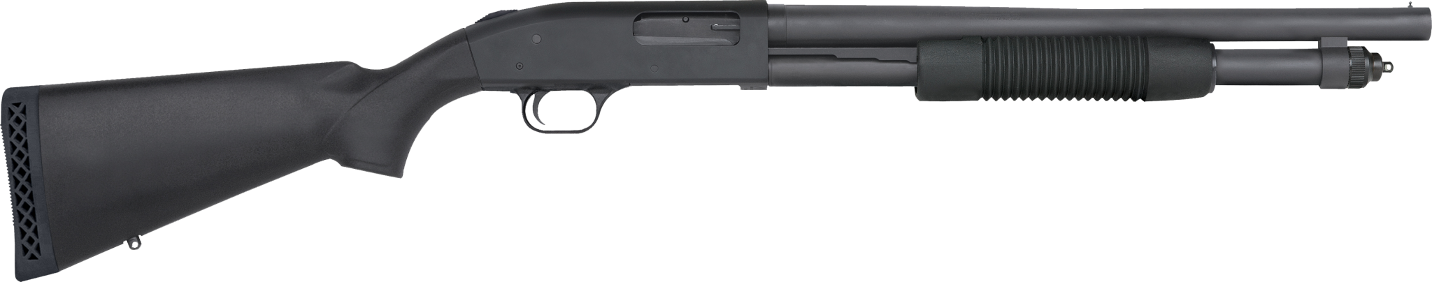 Mossberg Pumpflinte 590, Kal. 12/76 18.5", 7-Schuss, parker., synthetic