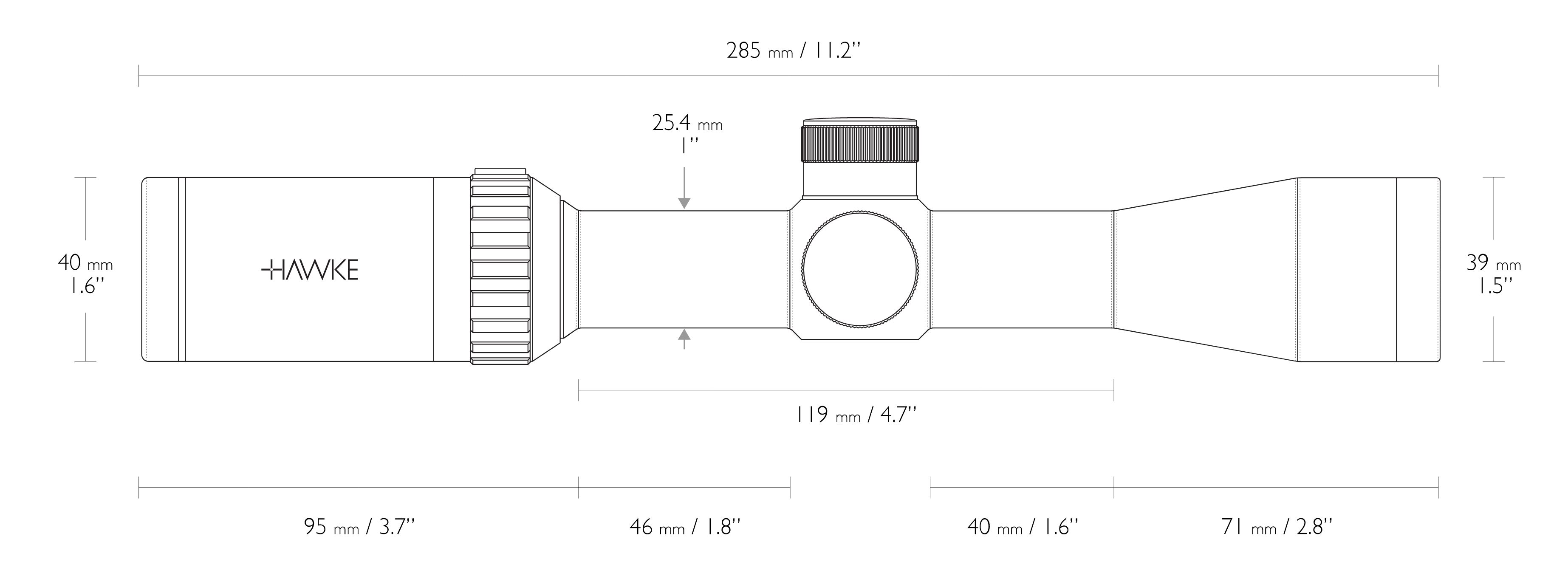 Hawke Vantage 2-7x32, 1" 30/30 (Wire)