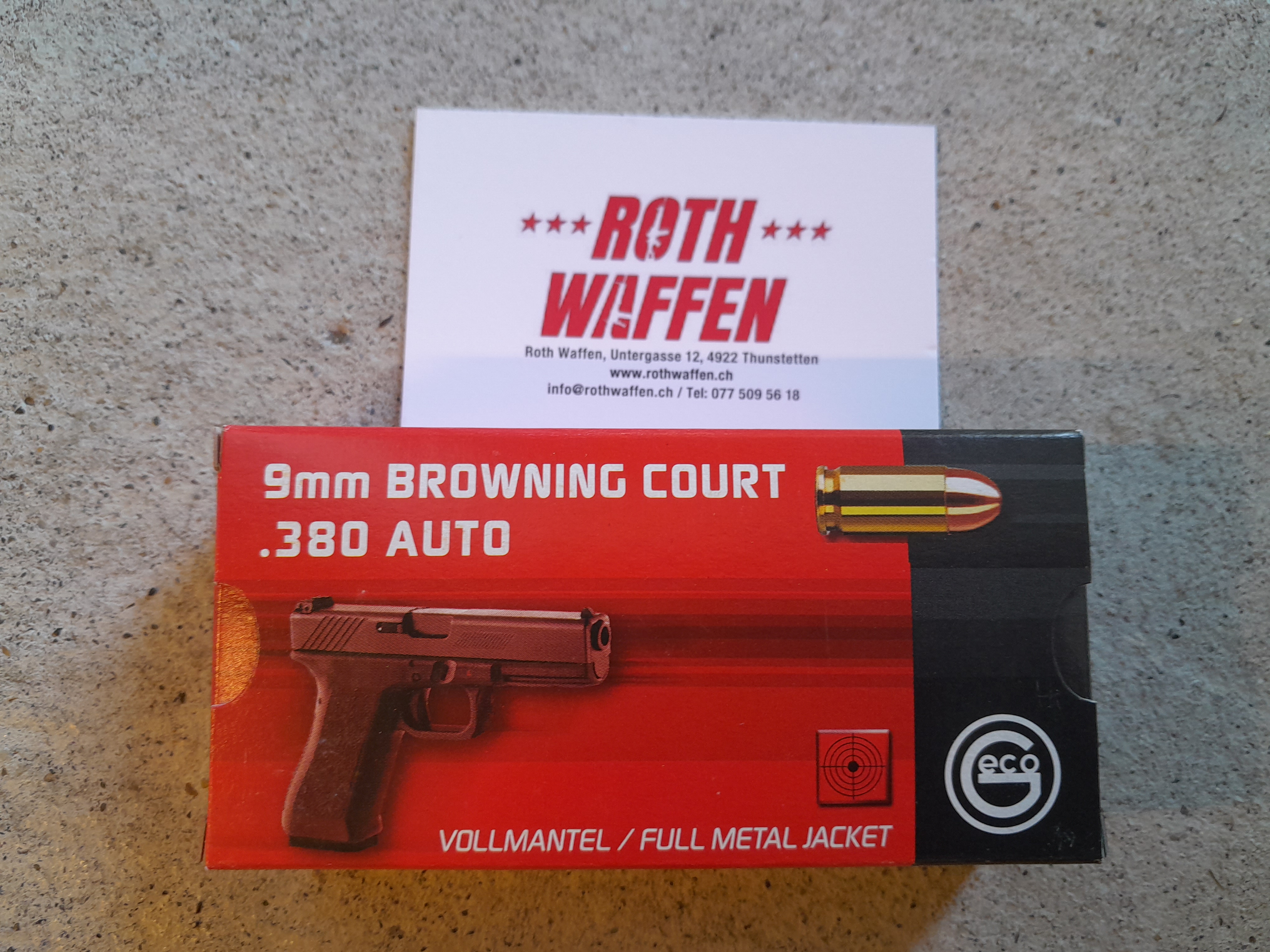 GECO Kaliber 9 mm Browning short Full Metal Jacket 6,15 g