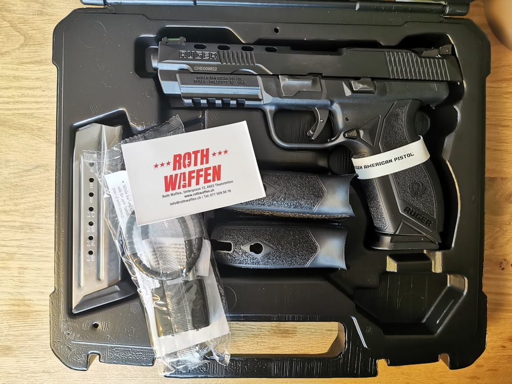  Pistole Ruger AMERICAN® PISTOL COMPETITION, Black Nitride, Kaliber 9mm Para