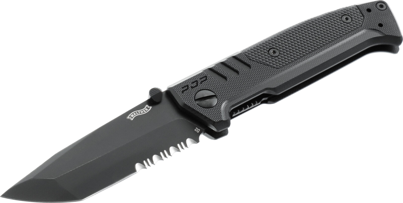Walther Klappmesser PDP Tanto Black Wellenschliff