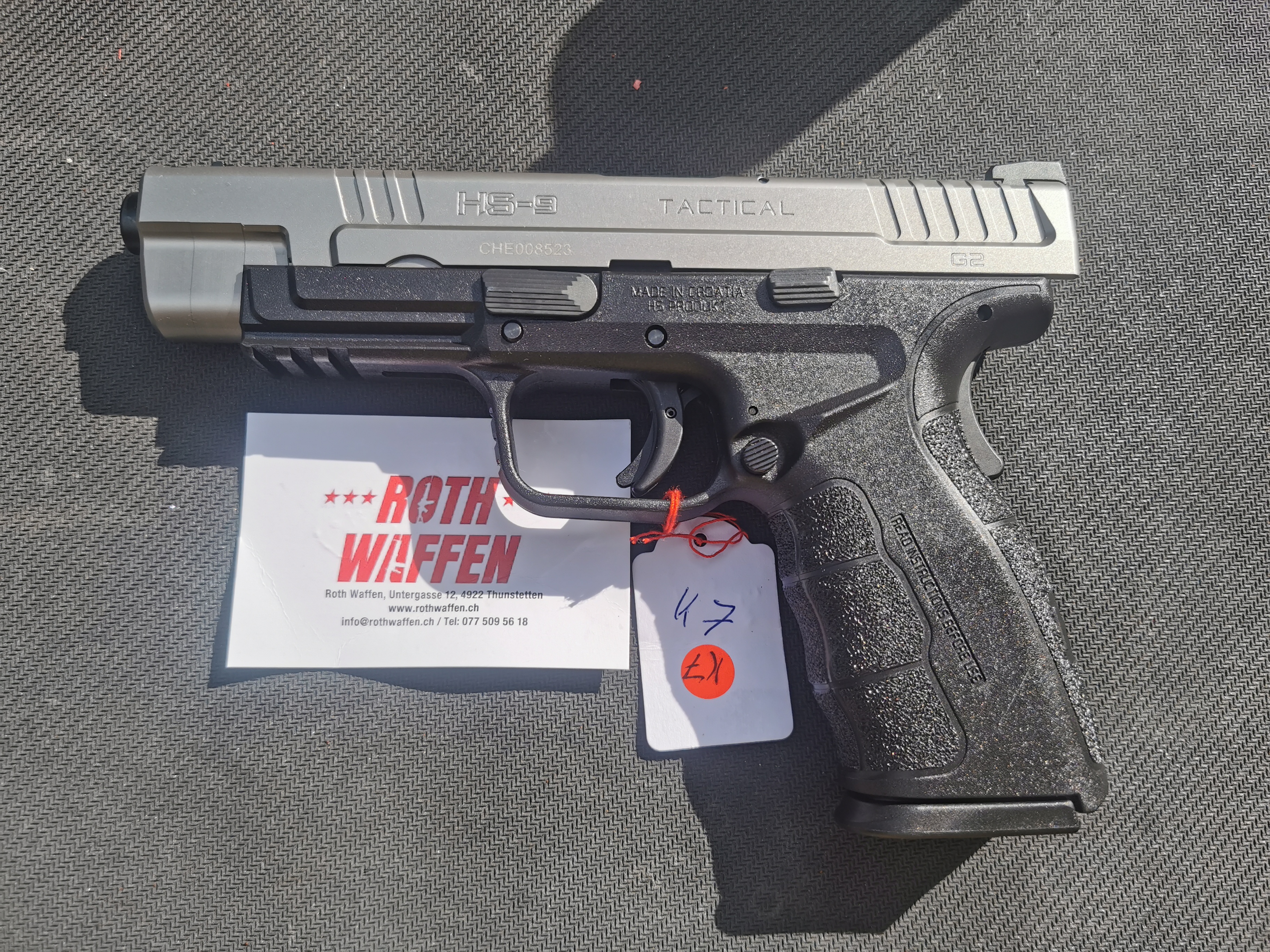 Pistole  HS-9 G2 Tactical 5.0 SS 9 mm Para, 16 Schuss
