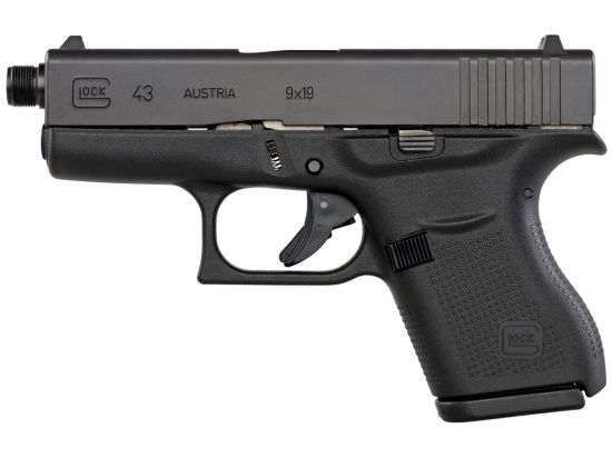 Glock Pistole 43 mit Gewindelauf M12x0,75 Kal. 9×19