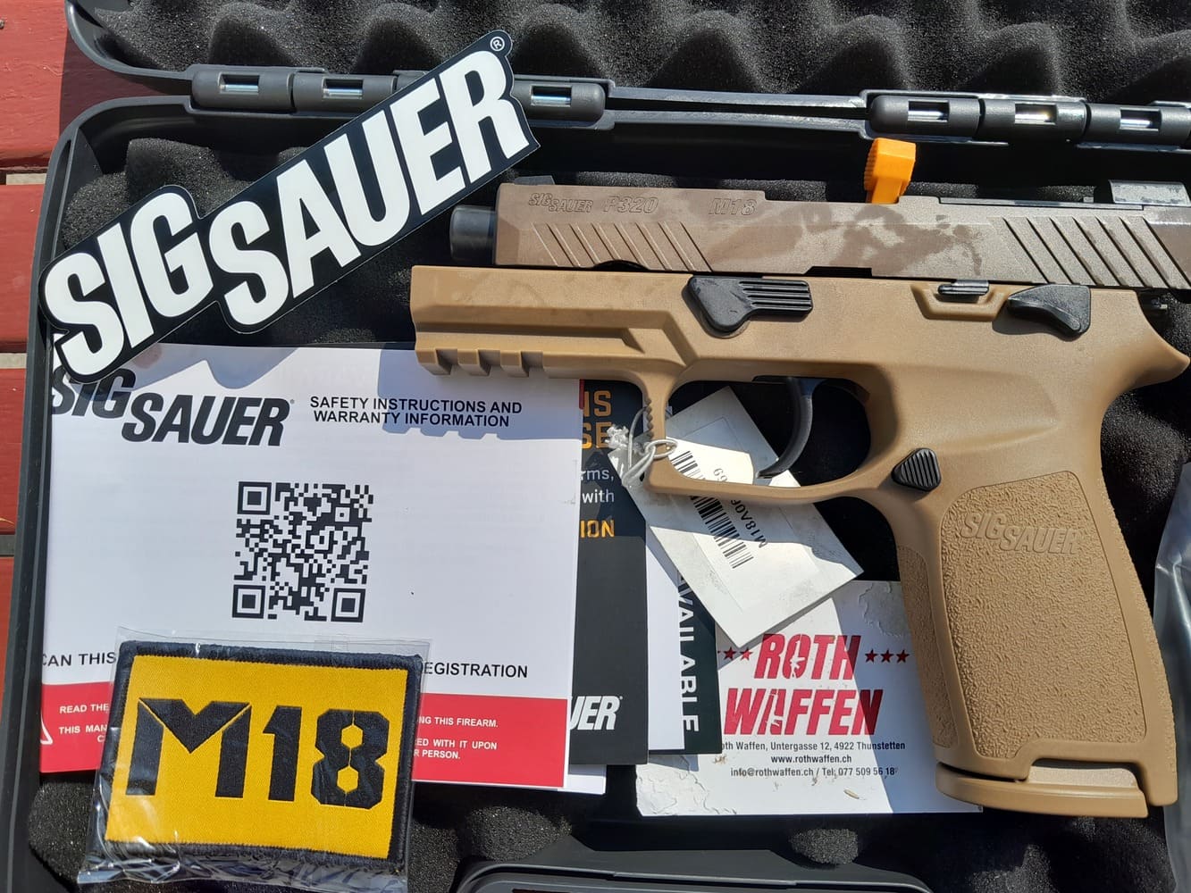 SIG Sauer Pistole P320 M18, 9mm Para, 17 Schuss, Coyote