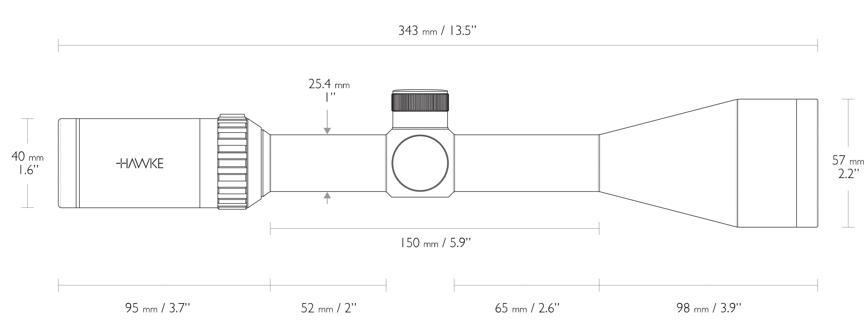 Hawke Vantage 3-9X50, 1", IR L4A Dot