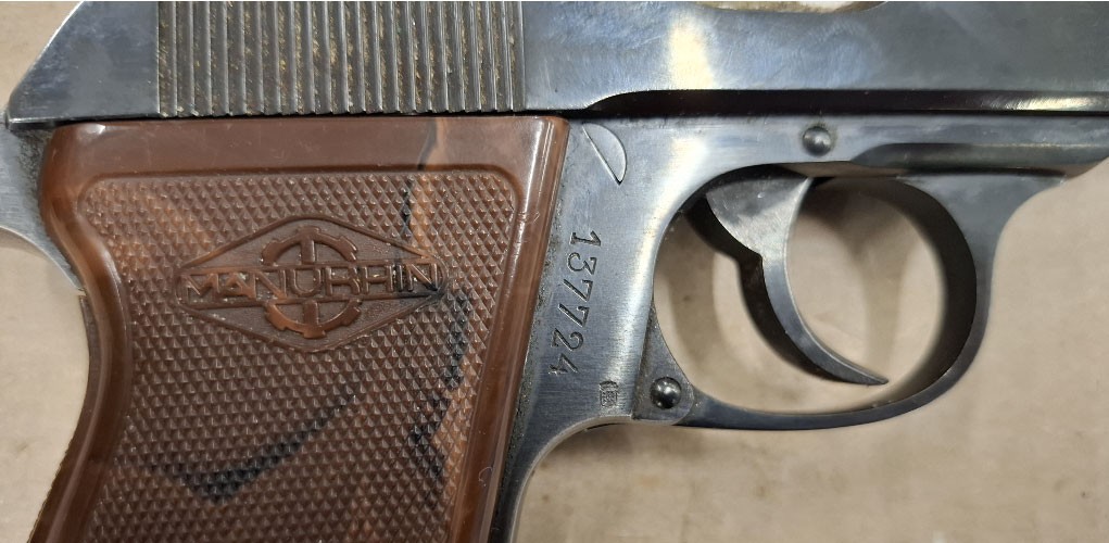 Occasion Manurhin PPK 7.65 mm Browning – Holster + Ersatzmagazin