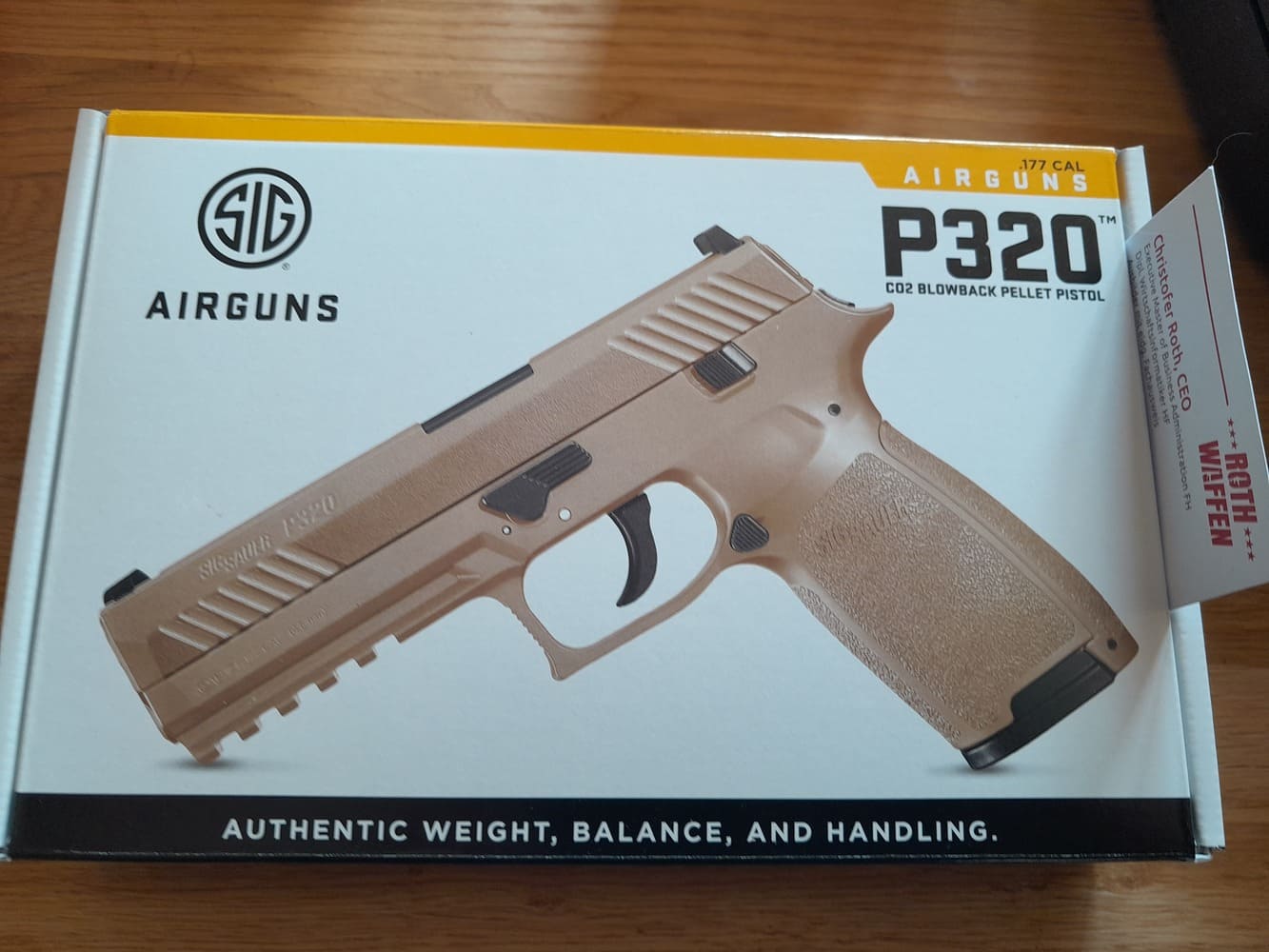 CO-2 Pistole Sig Sauer P320 Coyote TAN Kaliber 4,5mm Diabolo 120m/s
