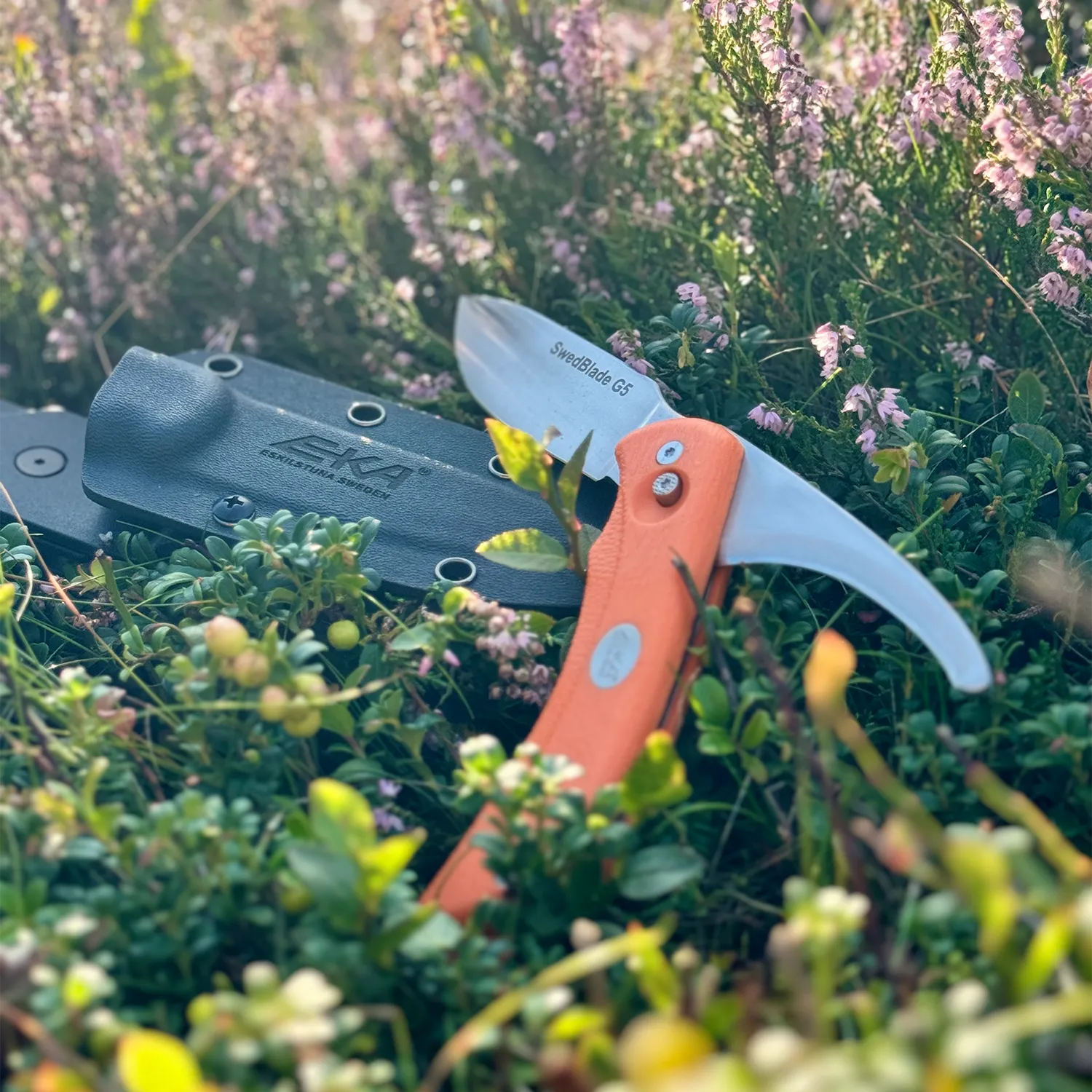 EKA SwedBlade G5 Orange, Steel, mit Etui / avec etui 