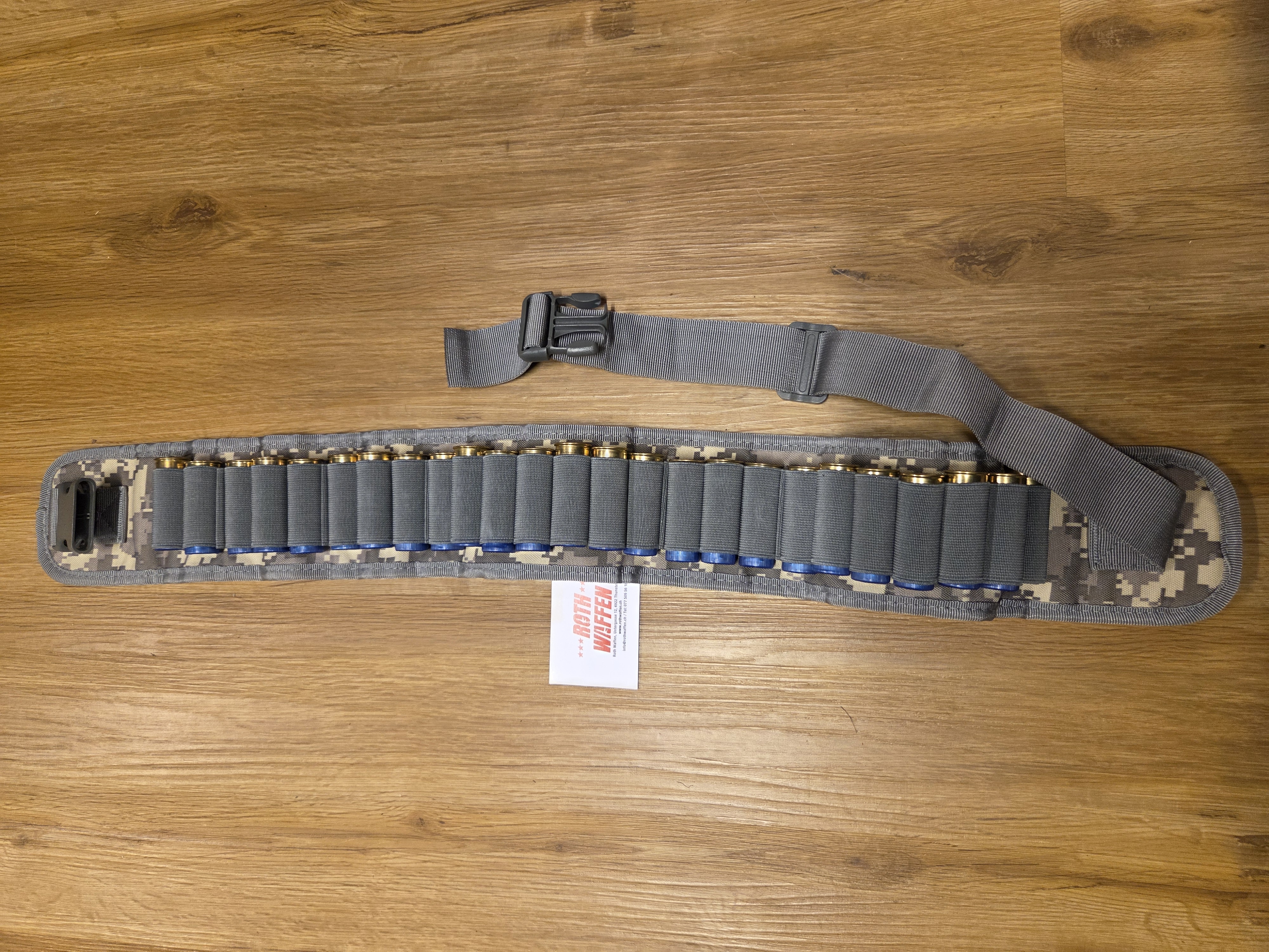 Occasion Munitionsgürtel inkl 25 Schuss Sellier & Bellot 12x70 SB Fortuna 3,50mm 36g Schrotflintenpatronen