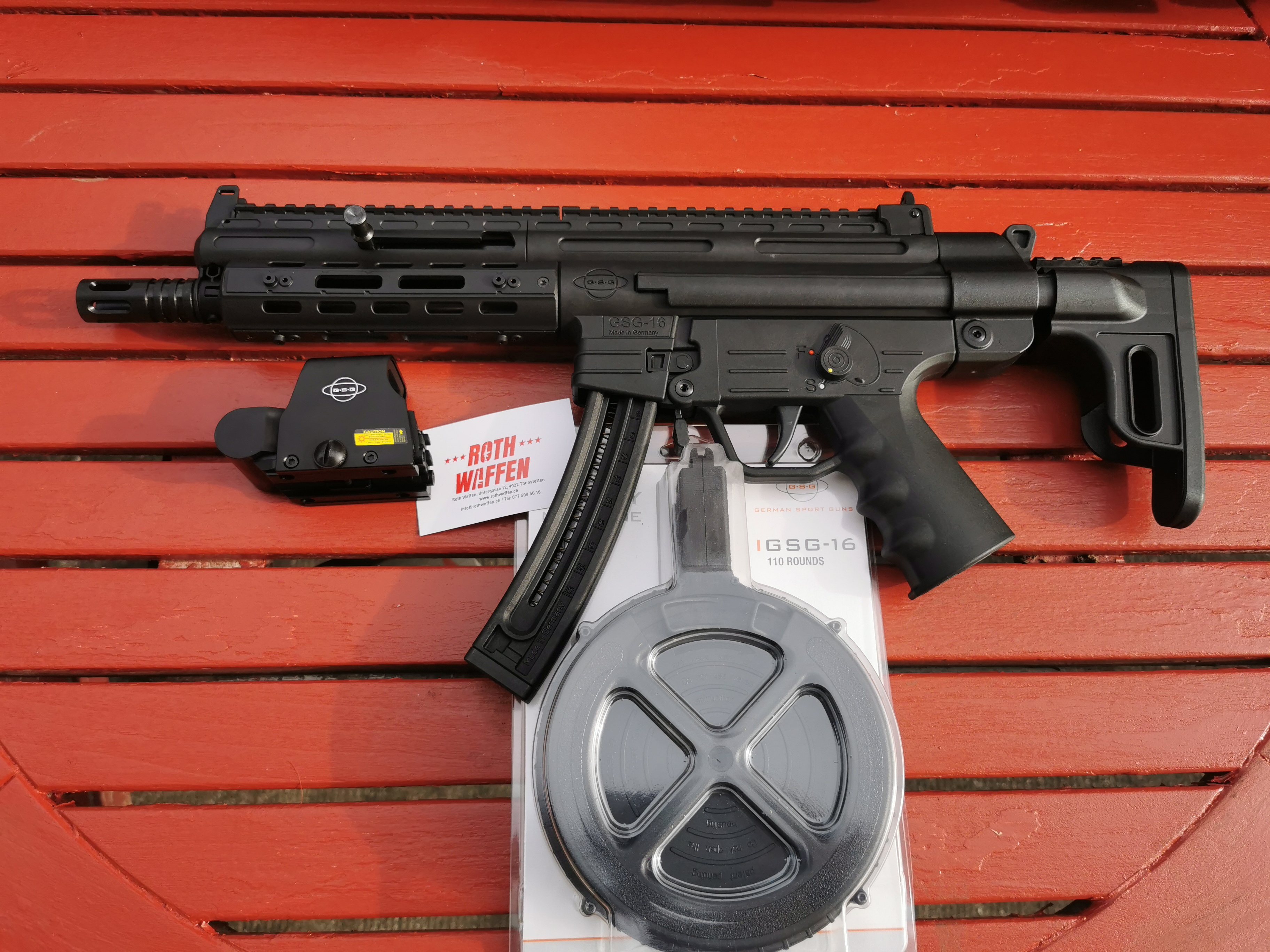 GSG-16 Super Set Kal. .22 LR 110 Schuss, 560 - 714 mm