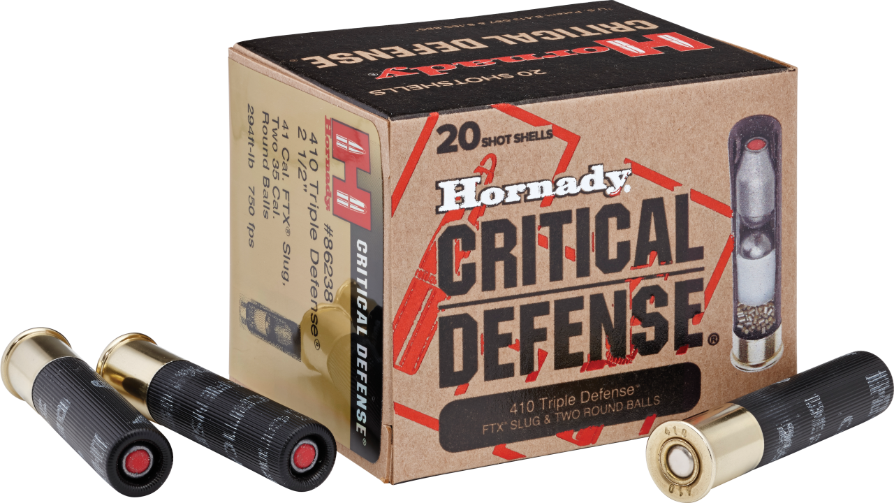 MUNITION HORNADY CRITICAL DEFENSE 410/65 TRIPLE DEFENSE CD (20)
