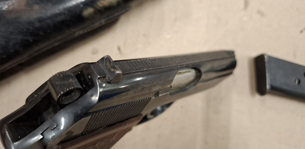 Occasion Manurhin PPK 7.65 mm Browning – Holster + Ersatzmagazin