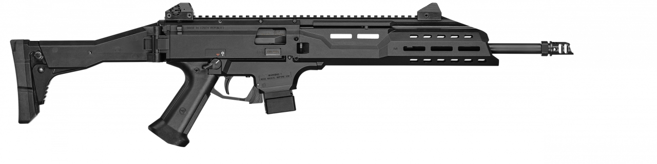 Halbautomat CZ Scorpion EVO 3 S1 Carbine schwarz, Kompensator 9mm Para, Gesamtlänge 631mm