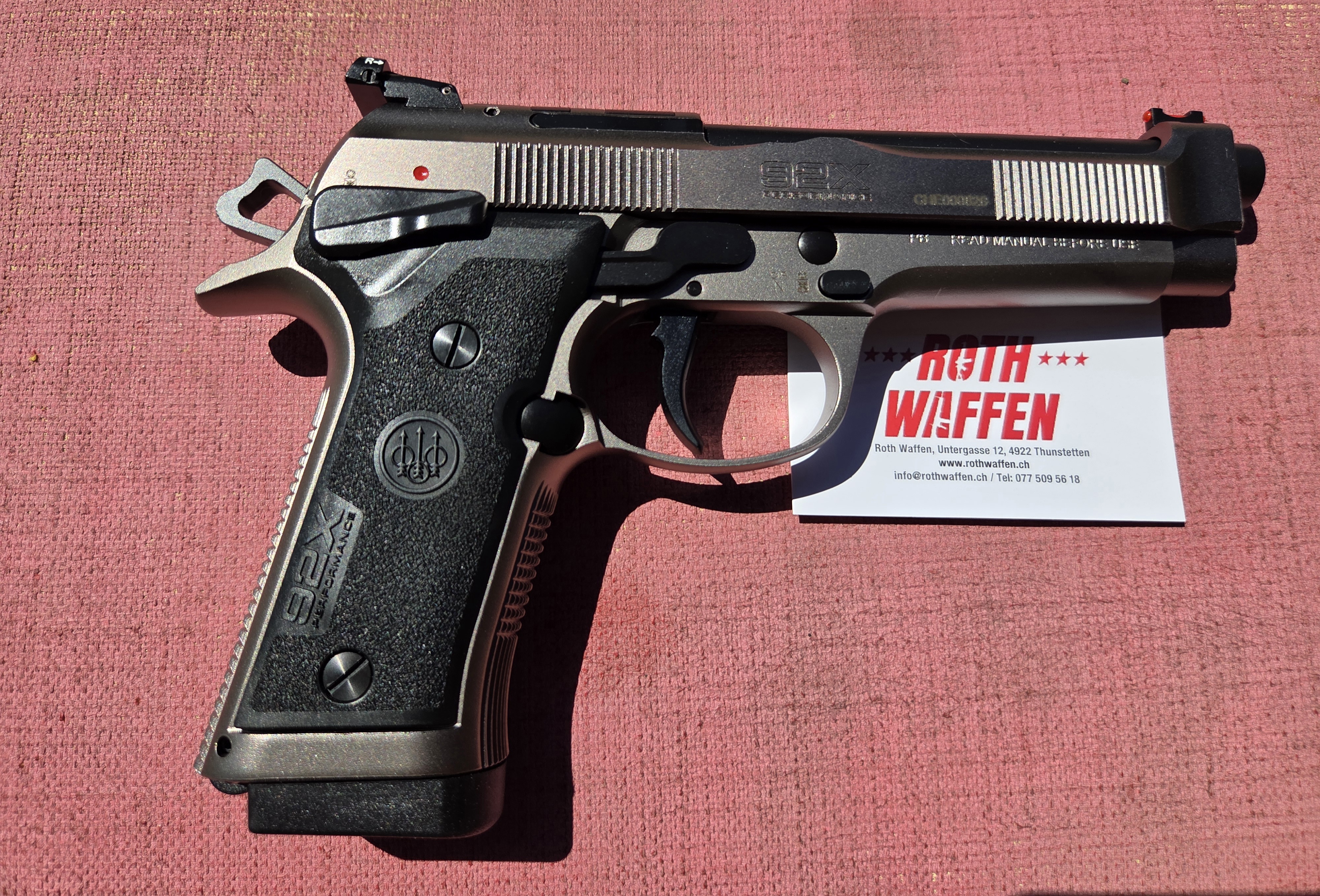 Set mit Pistole Beretta 92X Performance Defensive Optic Ready  9x19, SA/DA, 15-rds, Burris Fastfire 3 und Base Kit